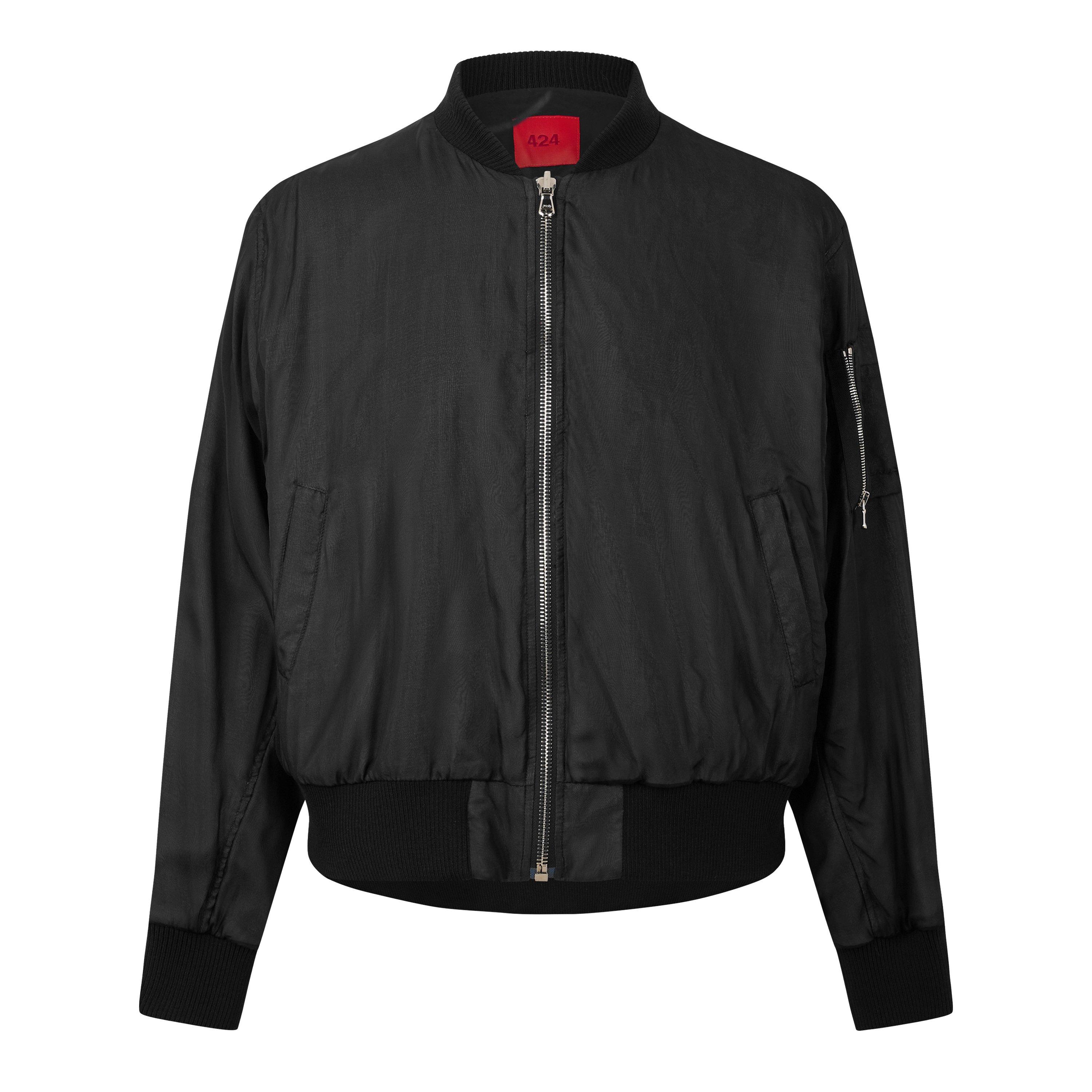 BLACK - 424 - 424 CHIFFON BOMBER - 1