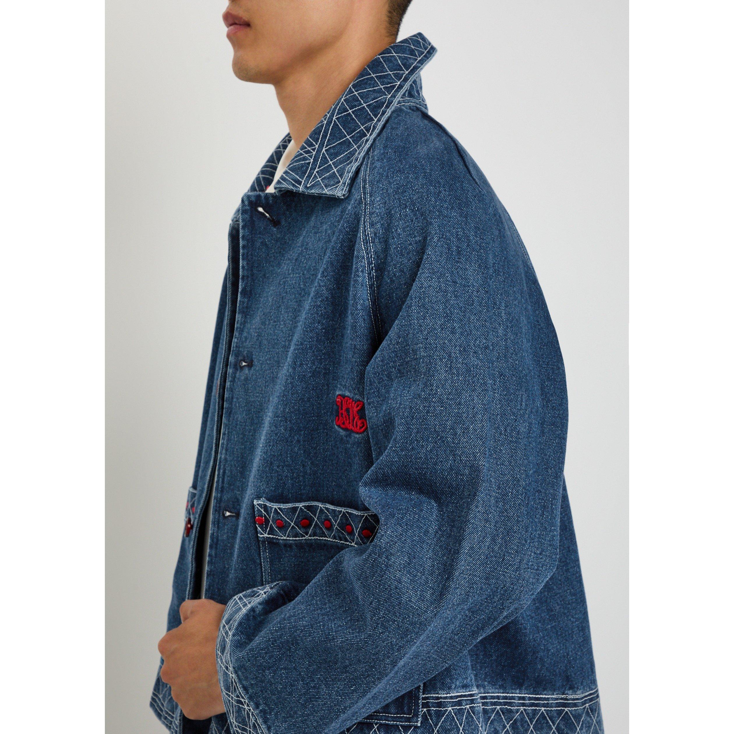 INDIGO - Bode - BODE EMBROIDERED DENIM JACKET - 4