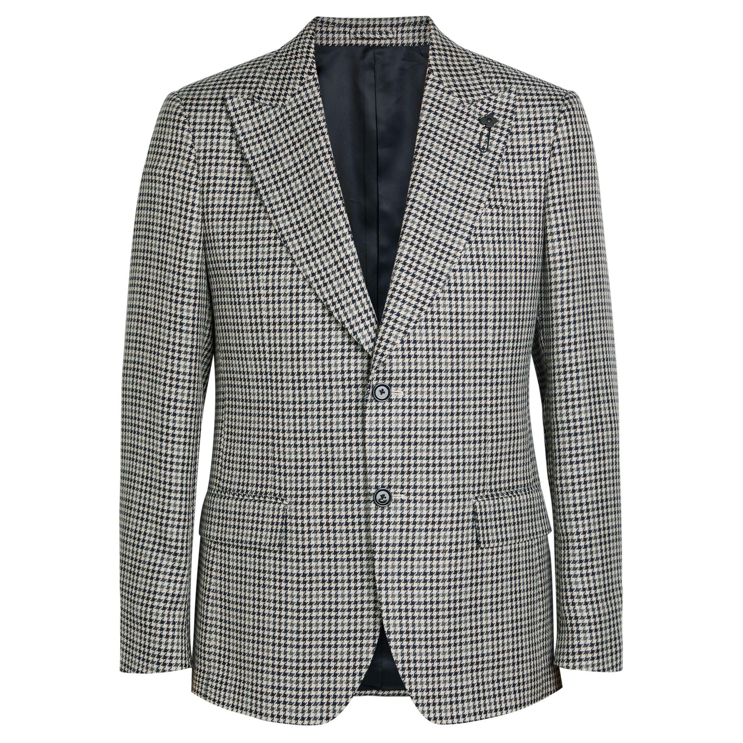 GREY - Lardini - LAR HOUNDSTOOTH DROP 7 BLAZER - 1