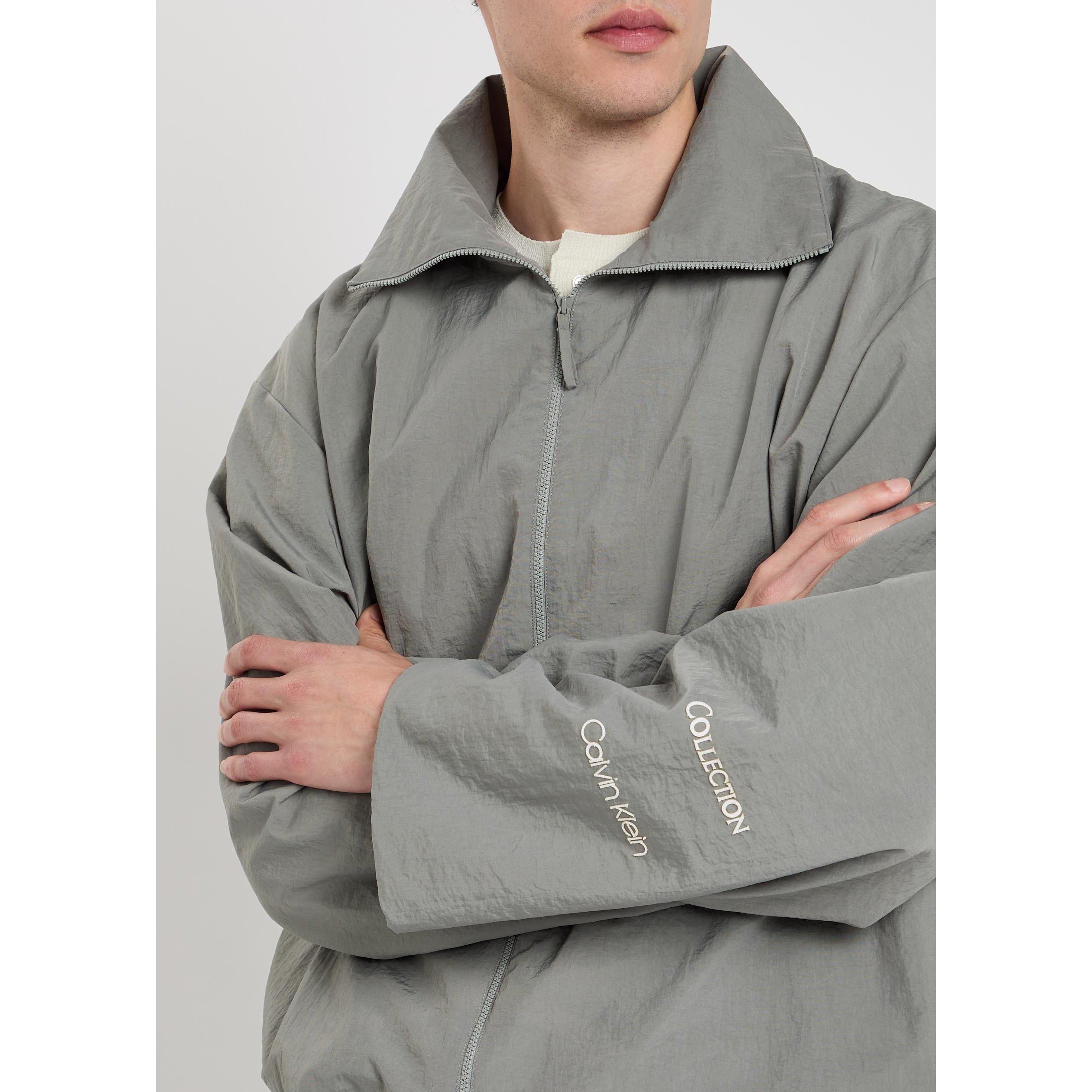 GREY - Calvin Klein - Men's Preston Funnel-Neck Windbreaker - 4