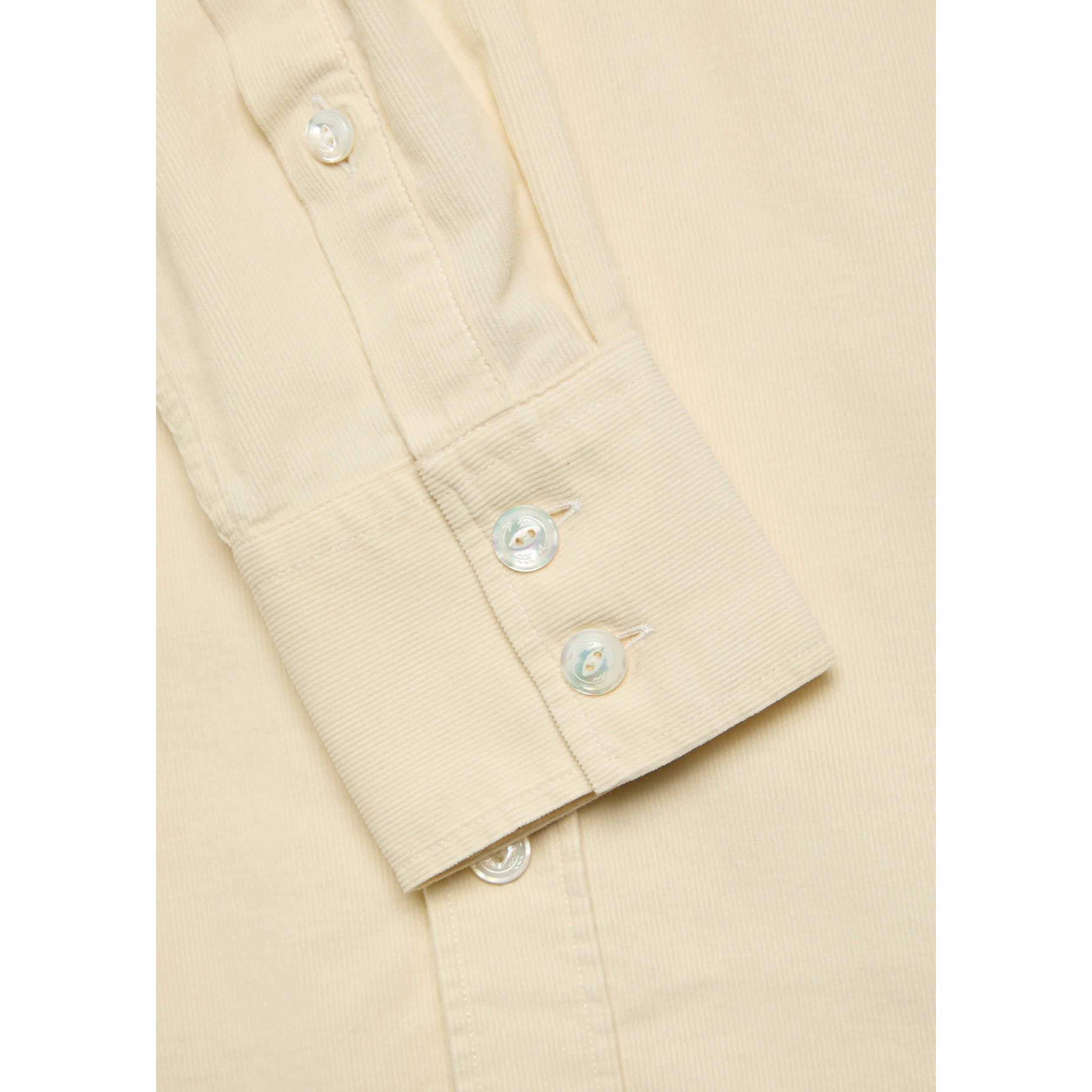 BEIGE - Drakes - Men's Cotton Corduroy Long-Sleeve Overshirt - 4