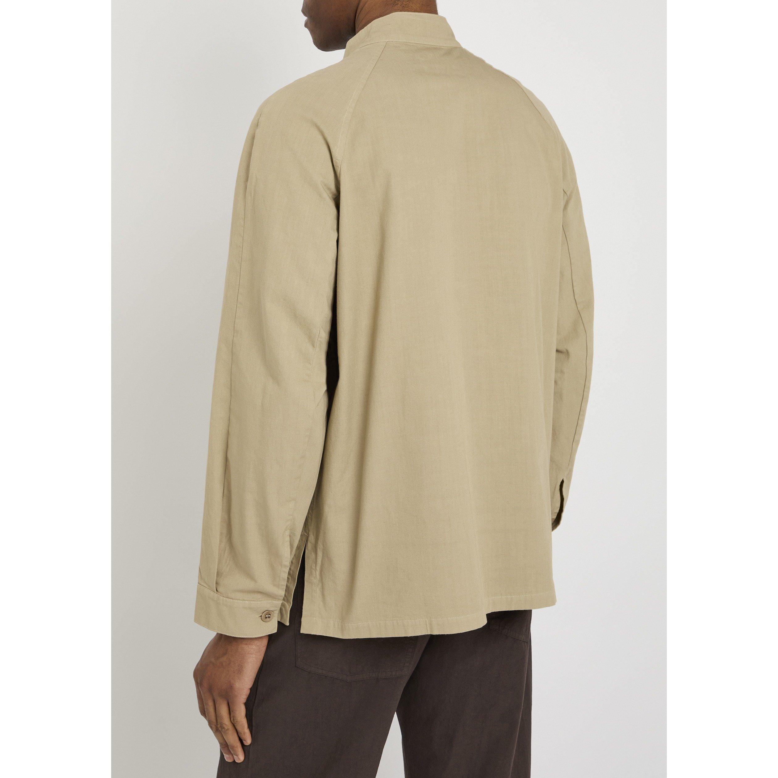 BEIGE - Labo Art - Men's Lab Two-Pocket Cotton Overshirt - 3