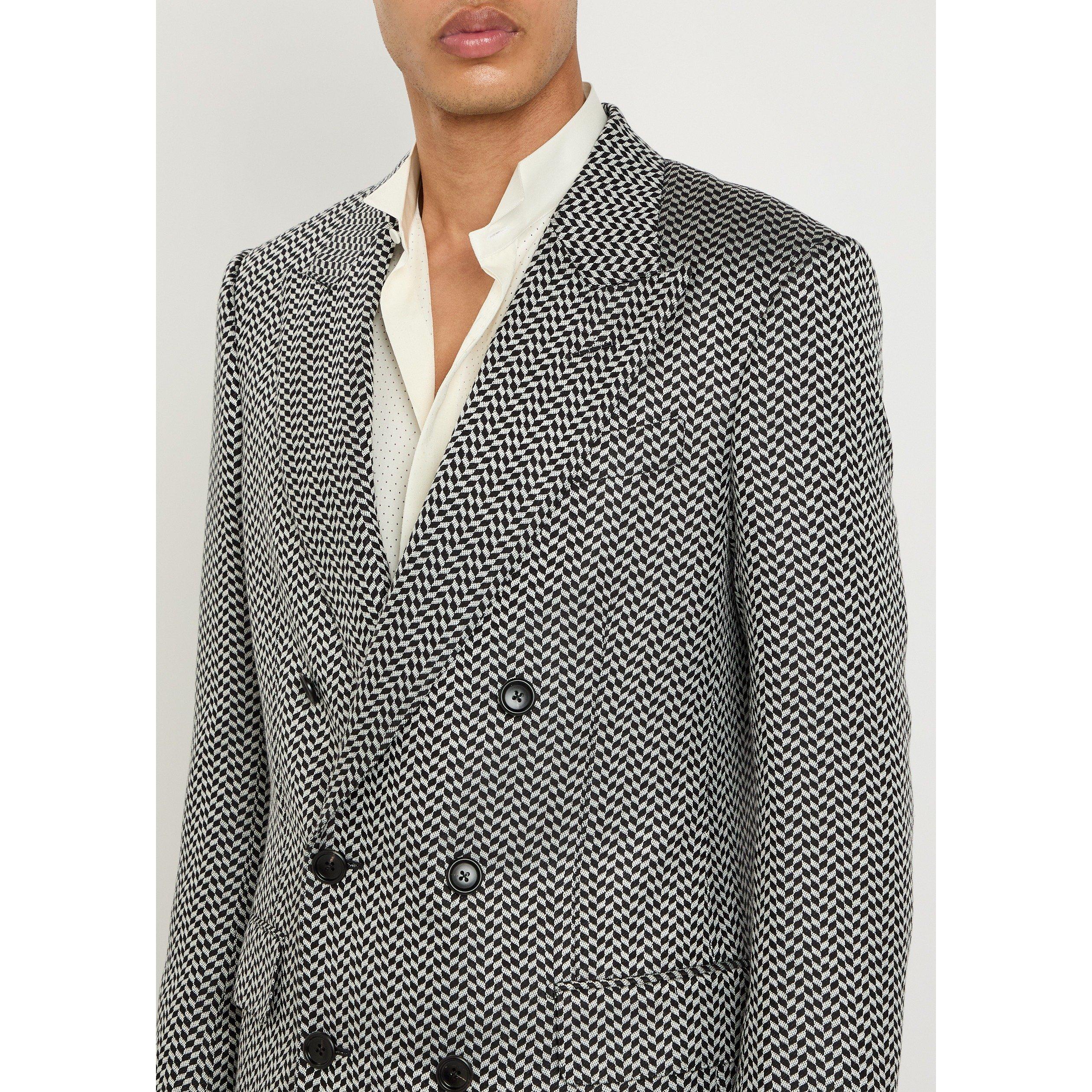 BLACK AND WHITE - Tom Ford - TOM FORD JACQUARD GEOMETRIC DE - 4