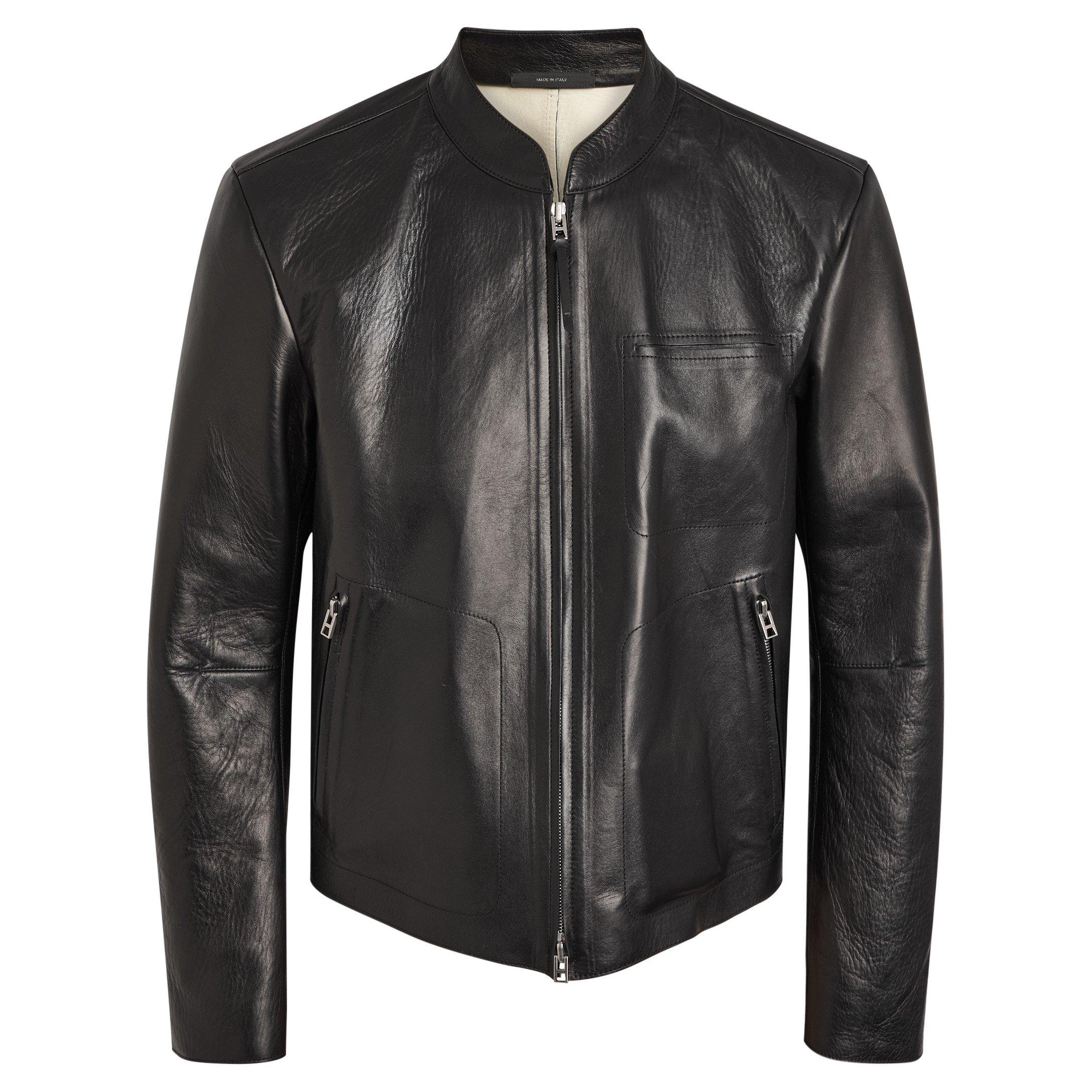 BLACK AND WHITE - Tom Ford - TOM FORD BUTTERY LEATHER BIKER - 1