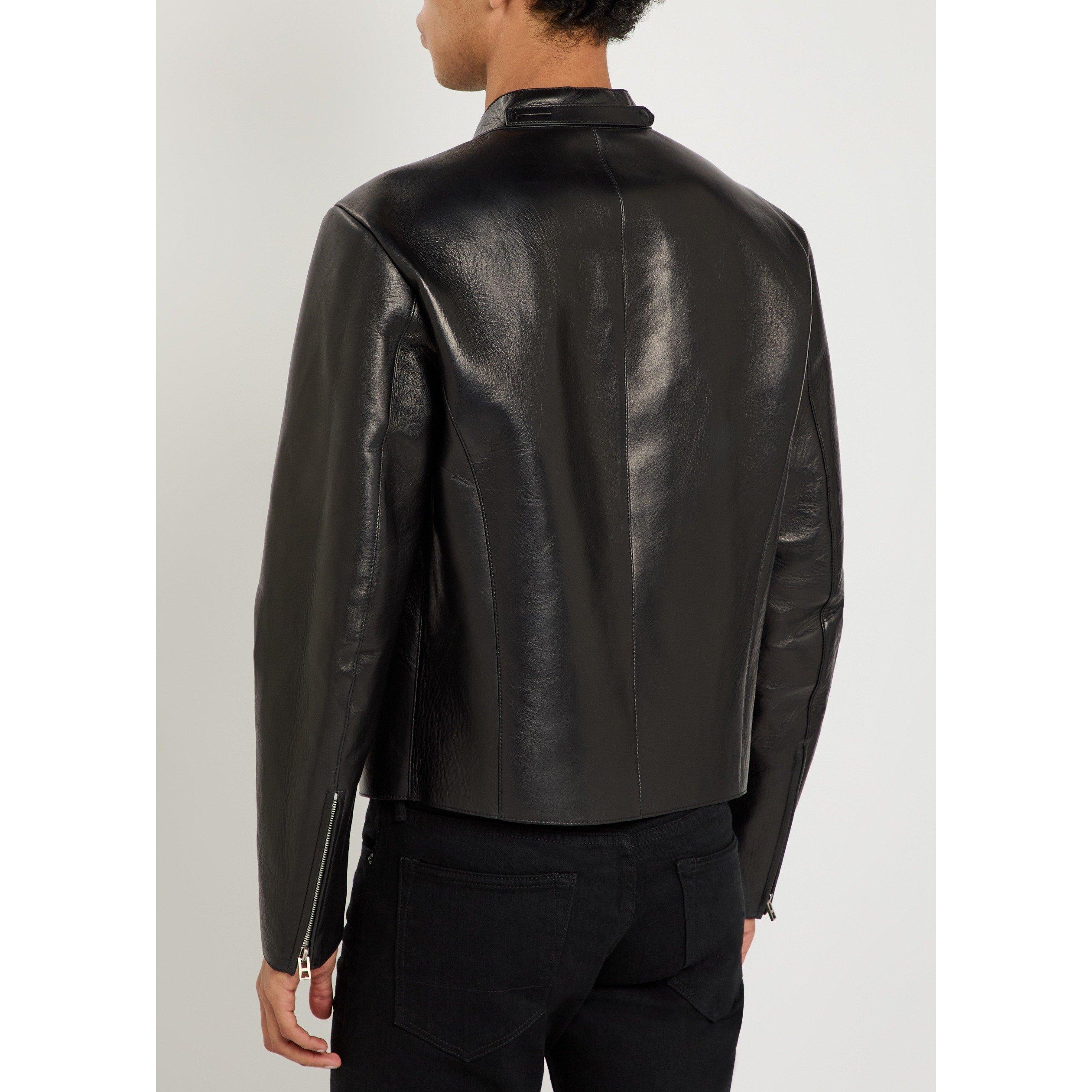 BLACK AND WHITE - Tom Ford - TOM FORD BUTTERY LEATHER BIKER - 3