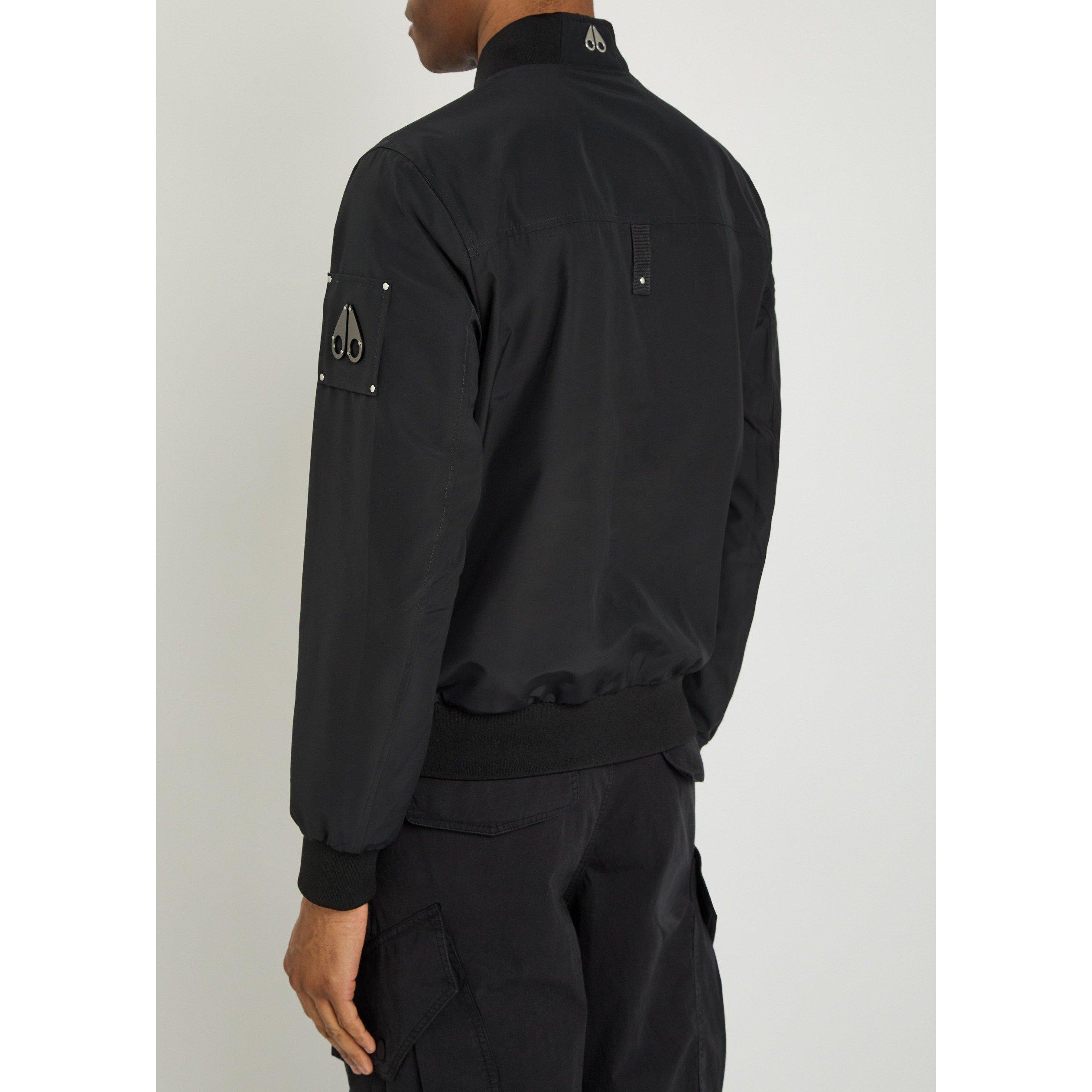 BLACK - Moose Knuckles - Men's Courville Slim-Fit Bomber Jacket - 3