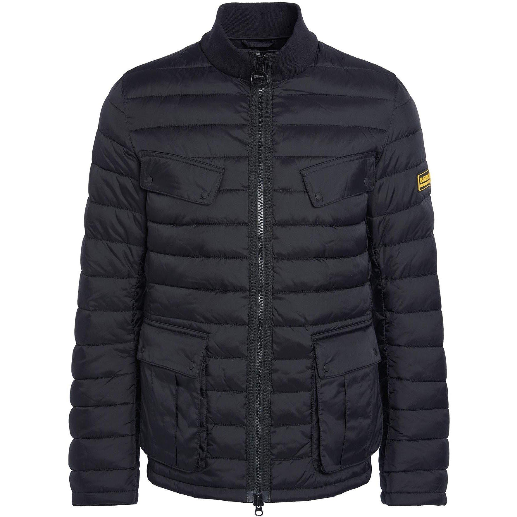 Black - Barbour International - Men's Re-Ariel Long Sleeve Quilted Jacket - 7