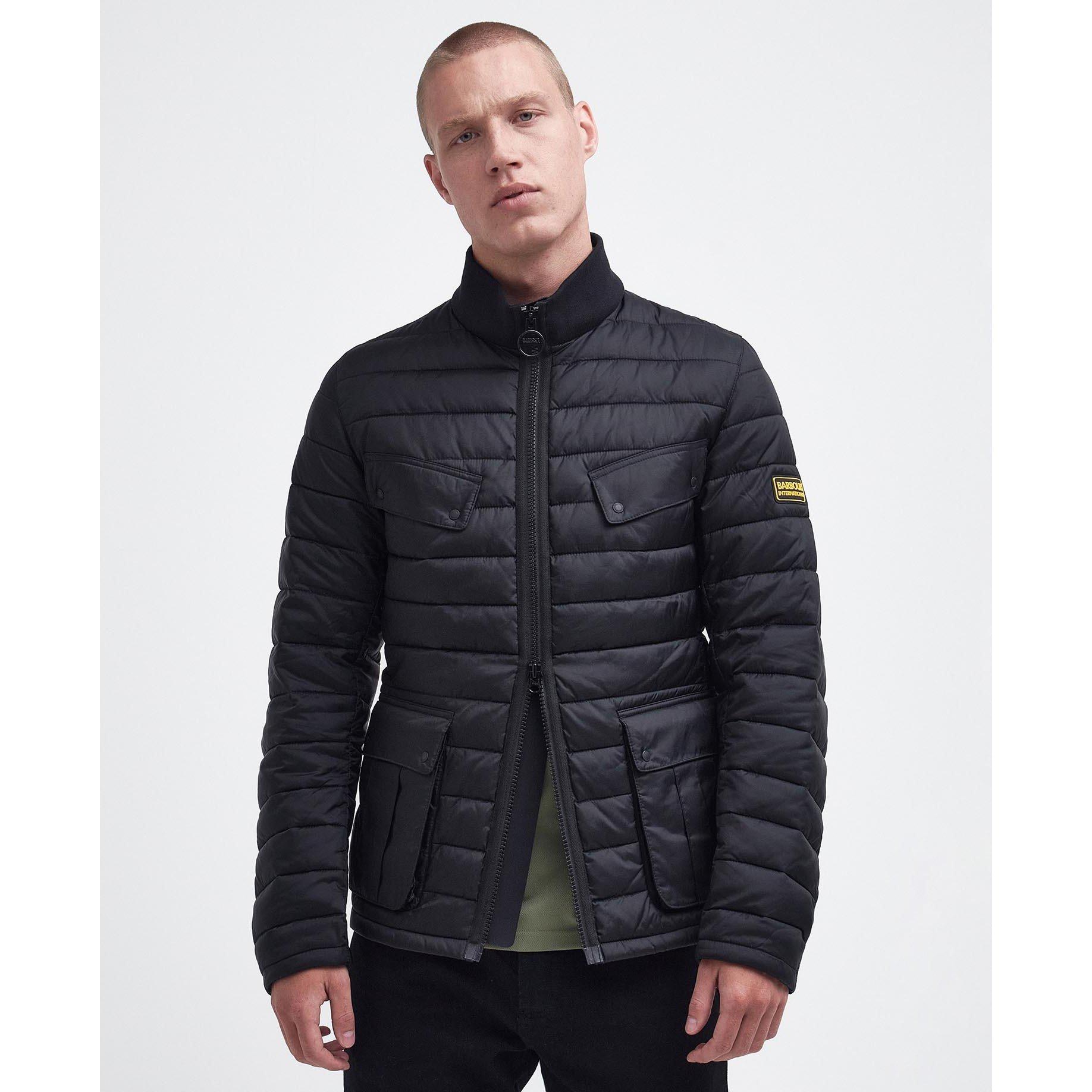 Black - Barbour International - Men's Re-Ariel Long Sleeve Quilted Jacket - 3