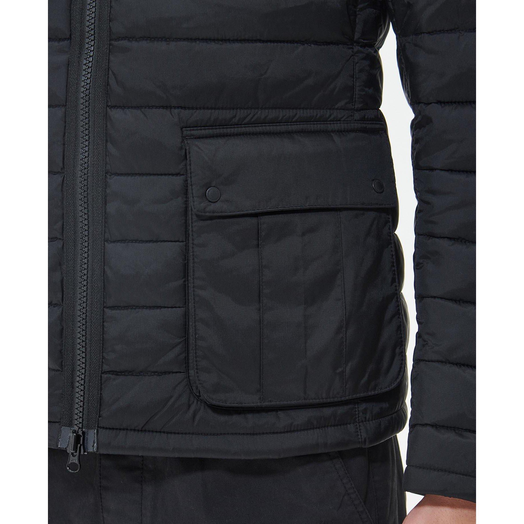 Black - Barbour International - Men's Re-Ariel Long Sleeve Quilted Jacket - 6