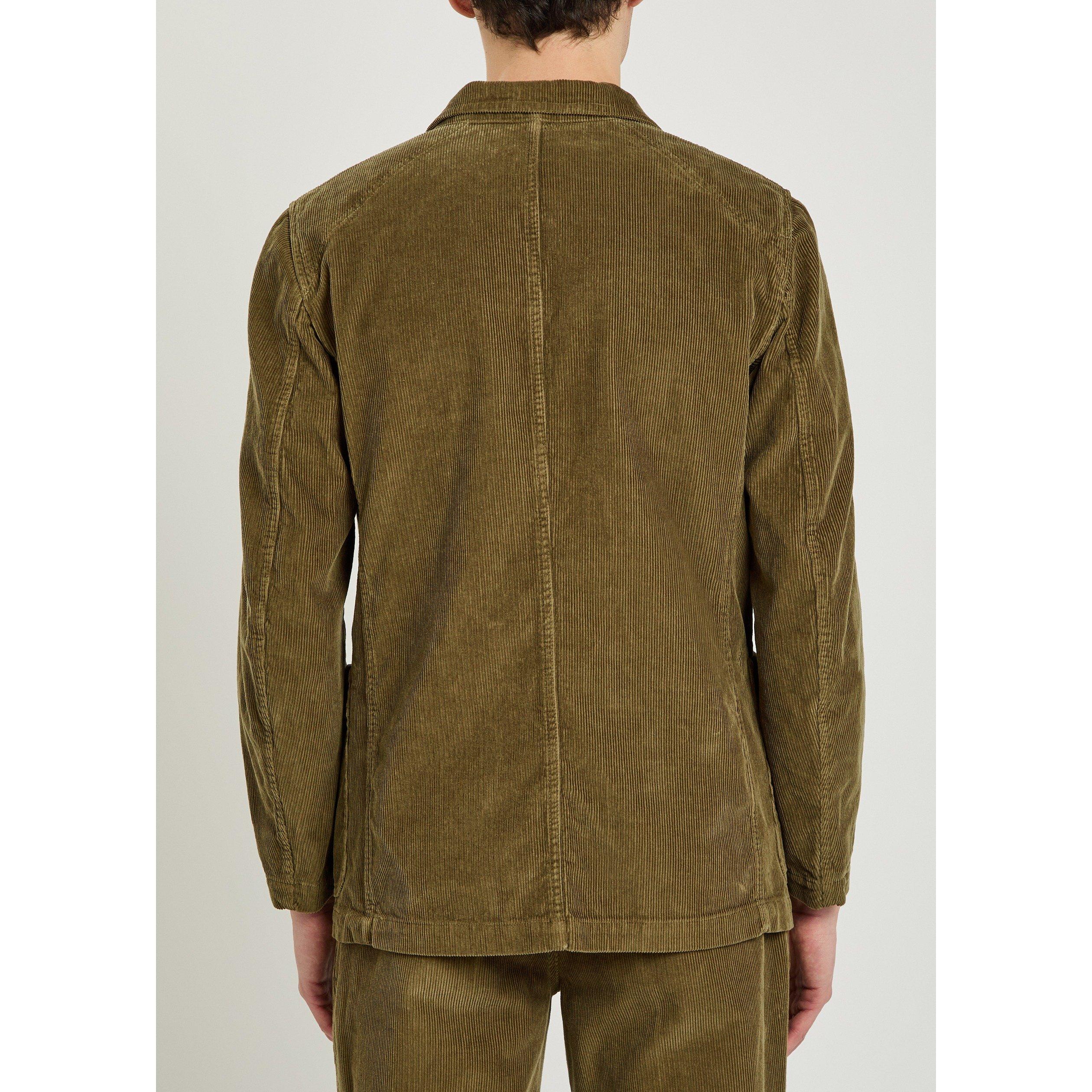 KHAKI - Drakes - Men's Field Cotton Corduroy Blazer - 3
