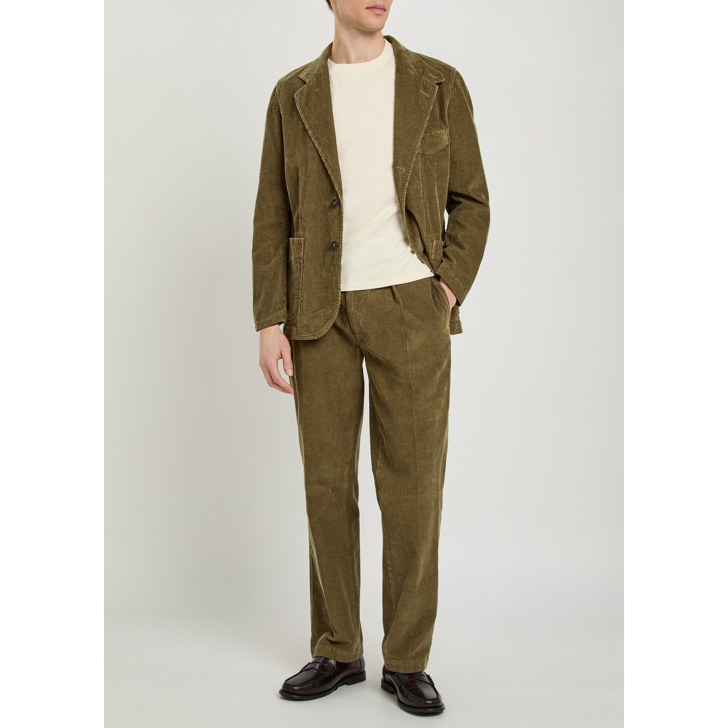 KHAKI - Drakes - Men's Field Cotton Corduroy Blazer - 6