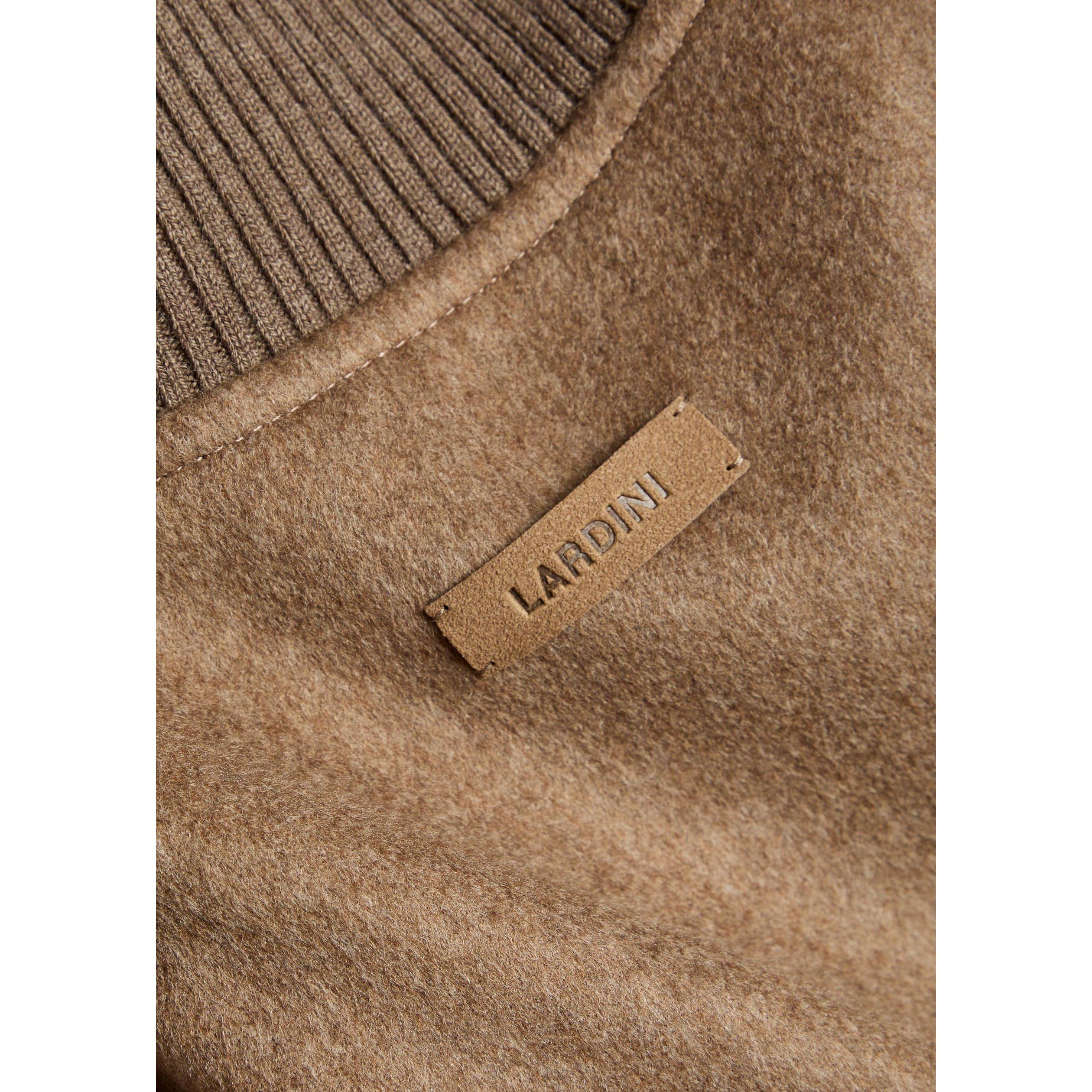 BROWN - Lardini - Men's Wool Relaxed-Fit Bomber Jacket - 4