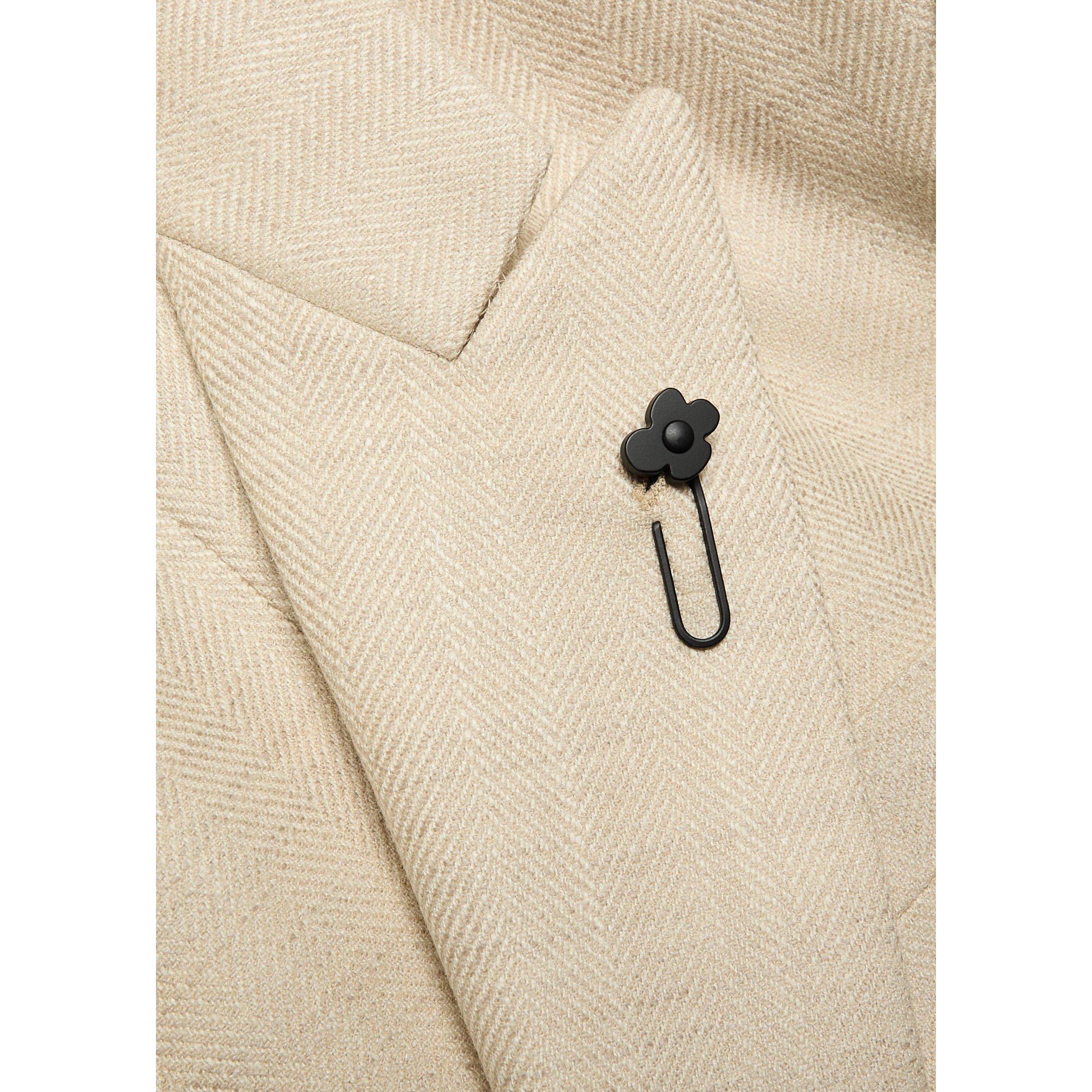 CREAM - Lardini - Men's Double-Breasted Wool Blazer - 4