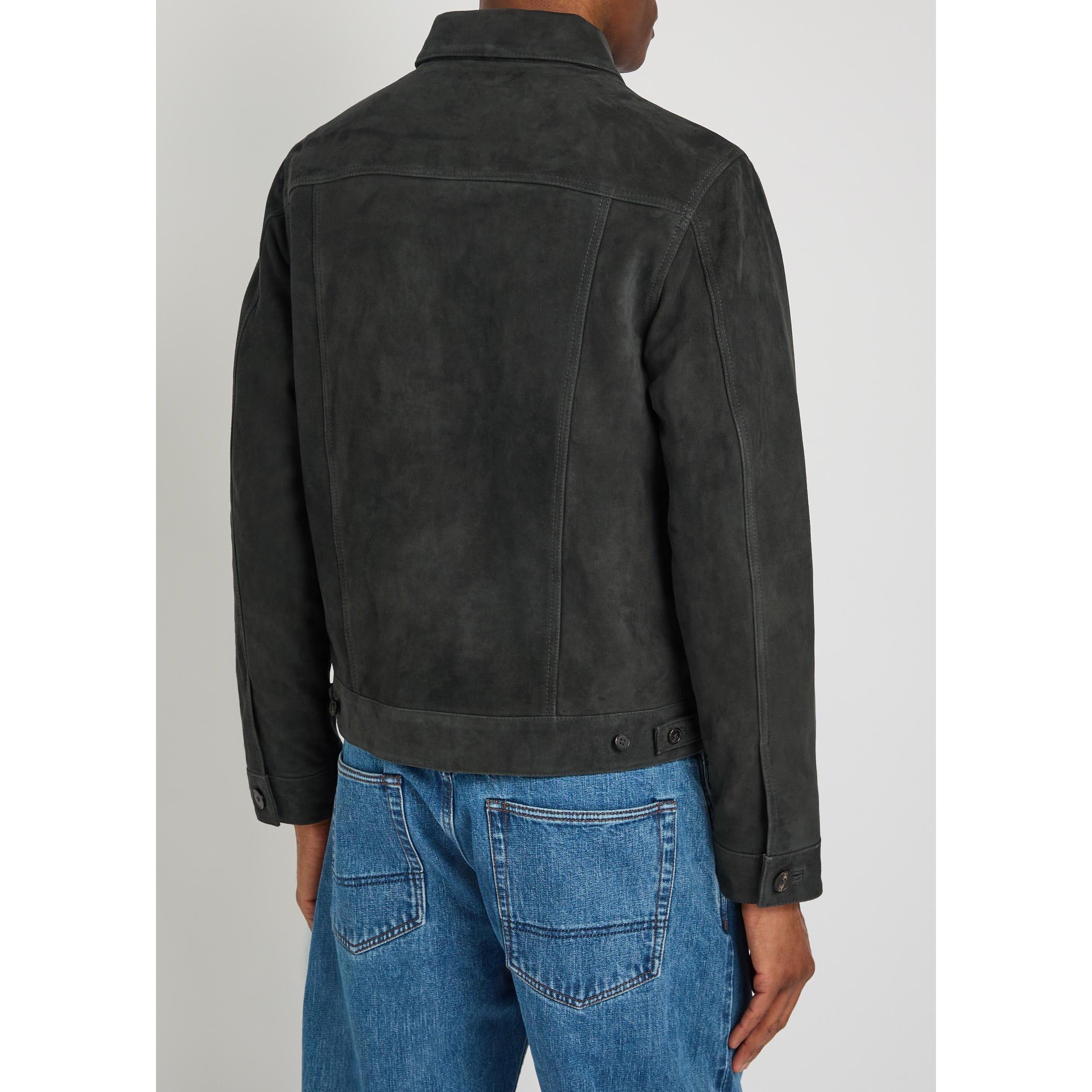 GREY - Officine Generale - LIAM GOAT LEATHER SUEDE JKT - 3
