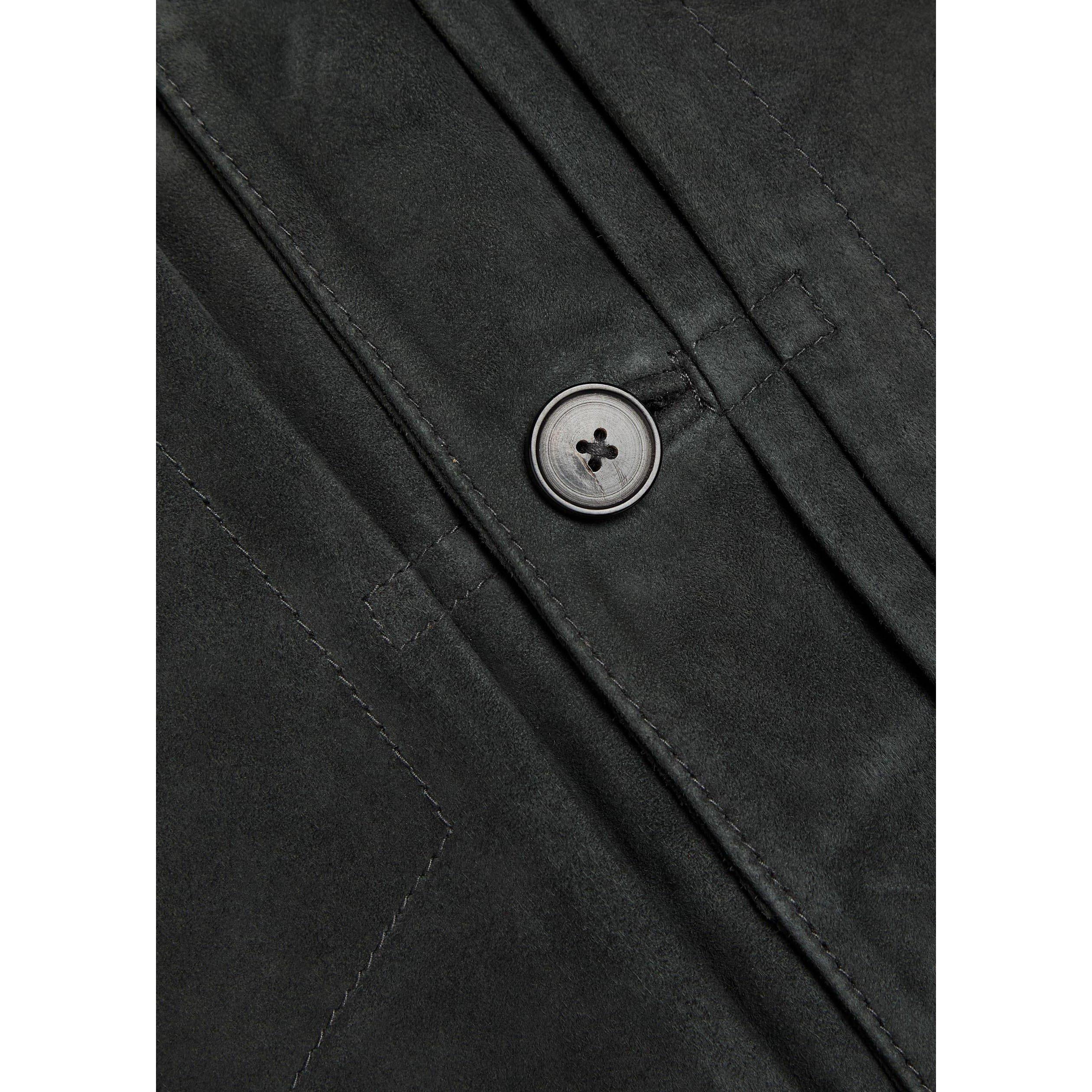 GREY - Officine Generale - LIAM GOAT LEATHER SUEDE JKT - 4