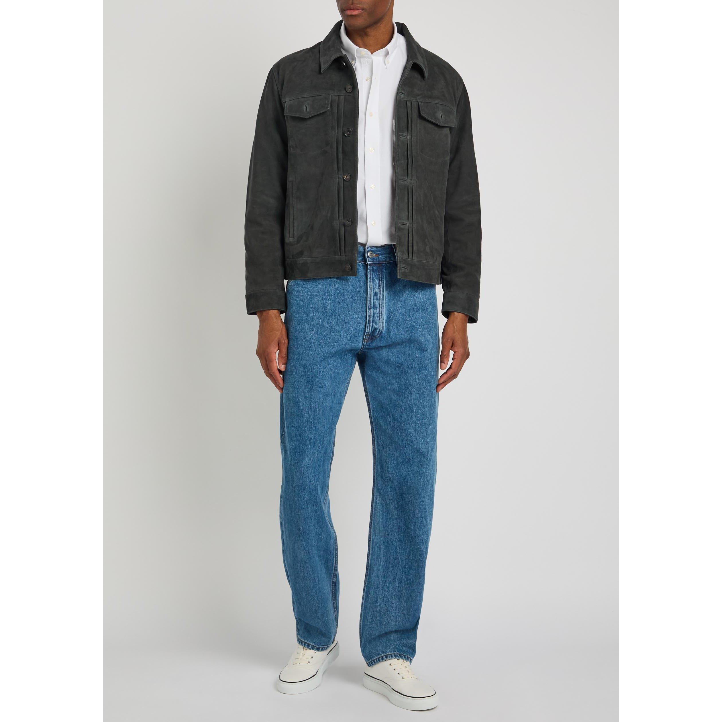 GREY - Officine Generale - LIAM GOAT LEATHER SUEDE JKT - 5