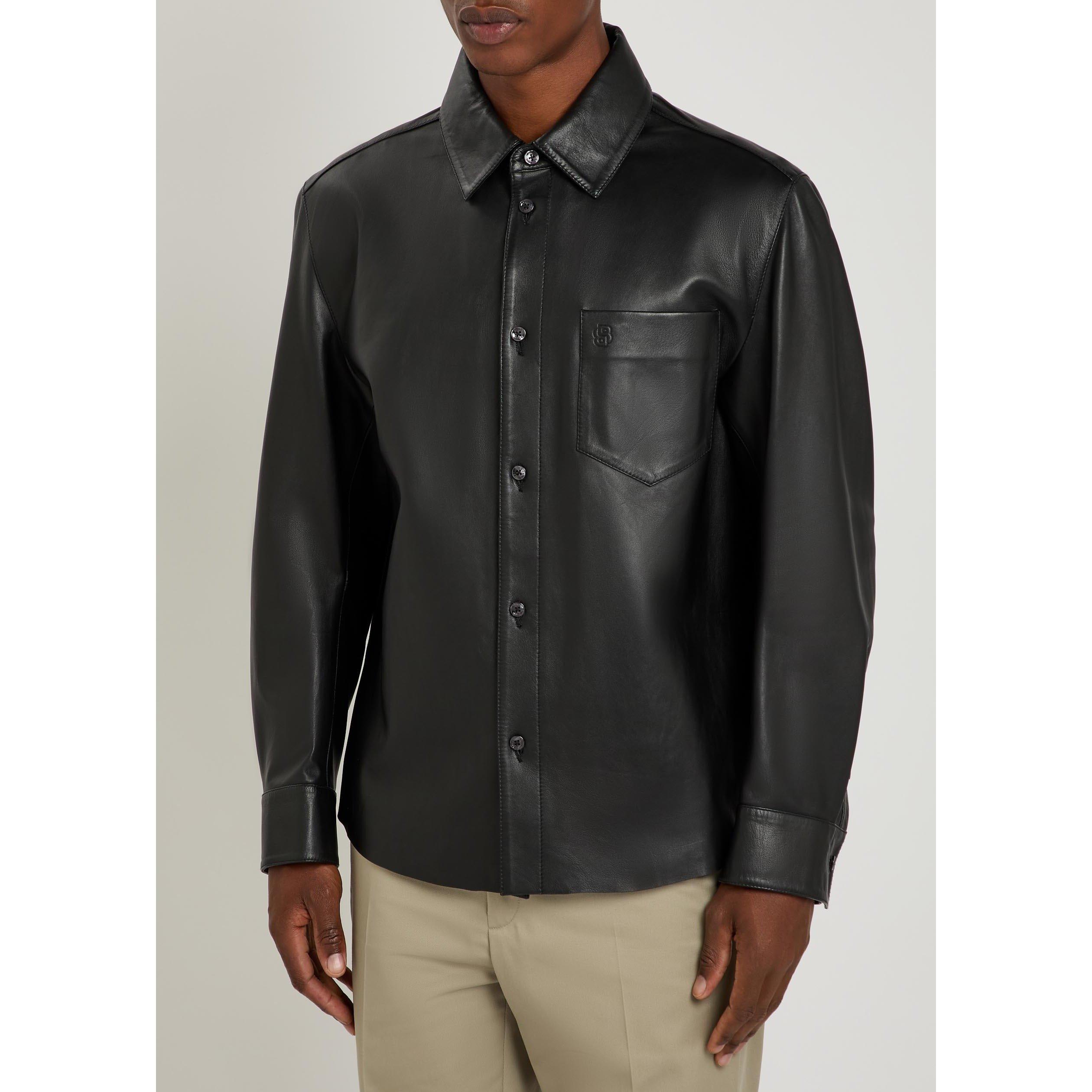 BLACK - Boss - Men's Movitz Leather Jacket - 2