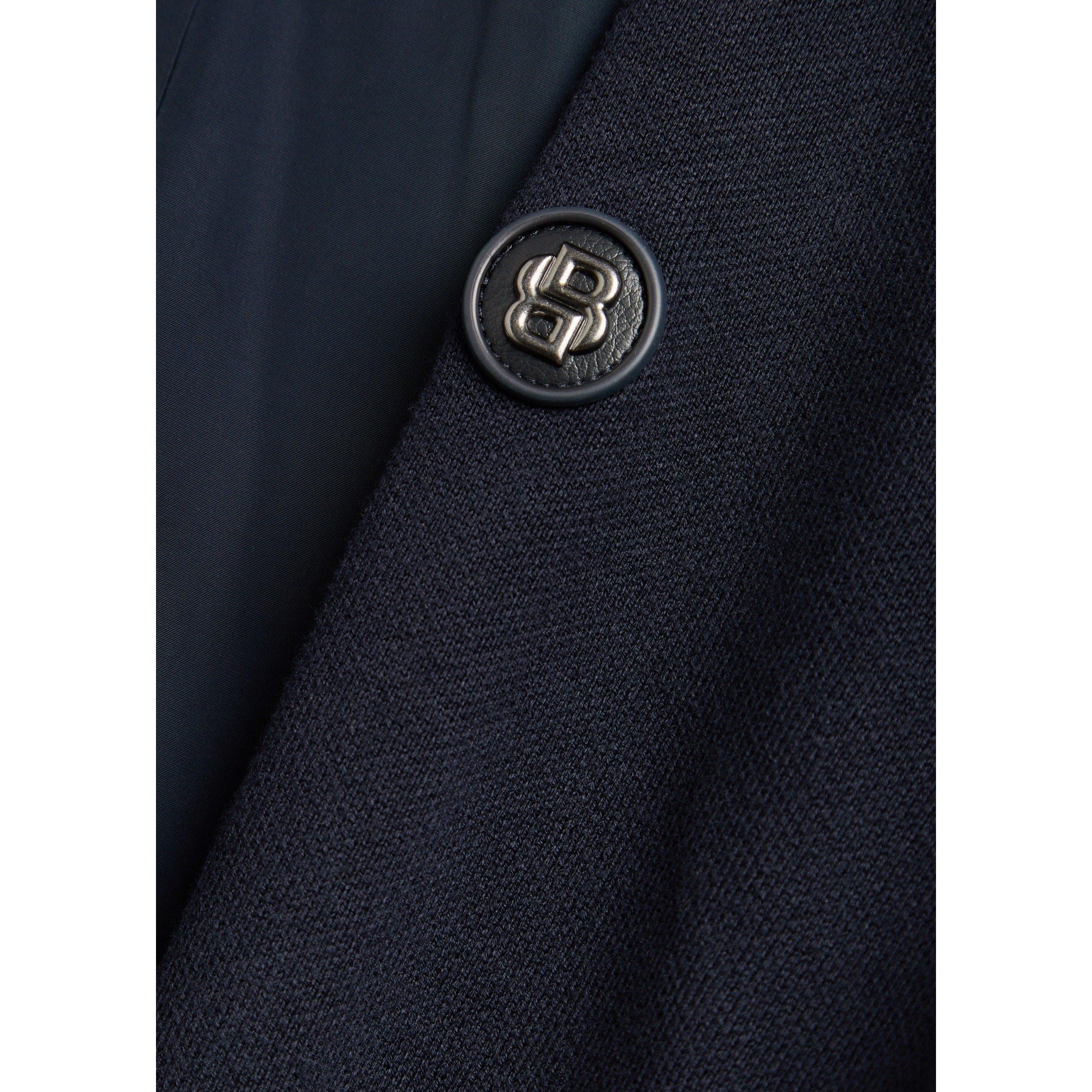NAVY - Boss - Men's Levaio Cotton Oversized-Fit Bomber Jacket - 4