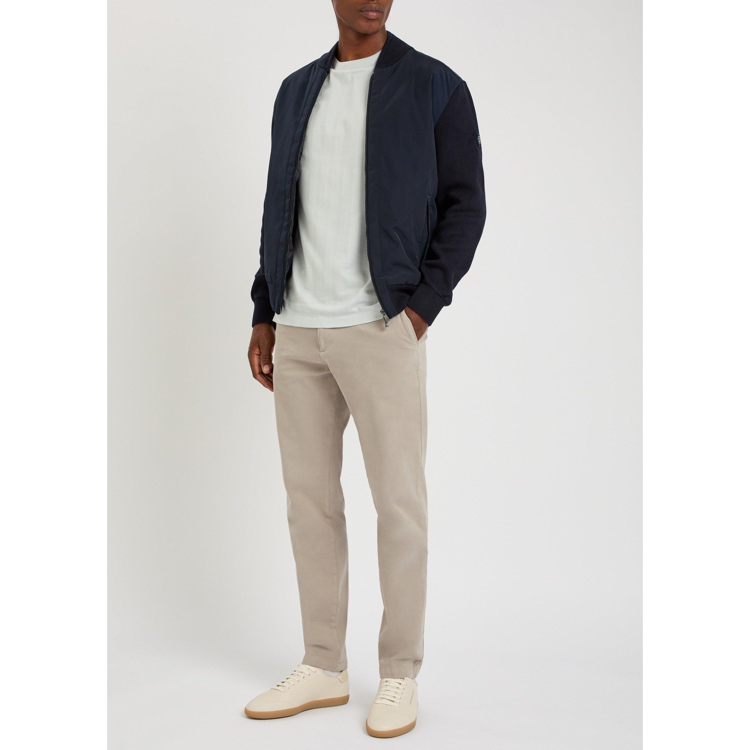 NAVY - Boss - Men's Levaio Cotton Oversized-Fit Bomber Jacket - 5