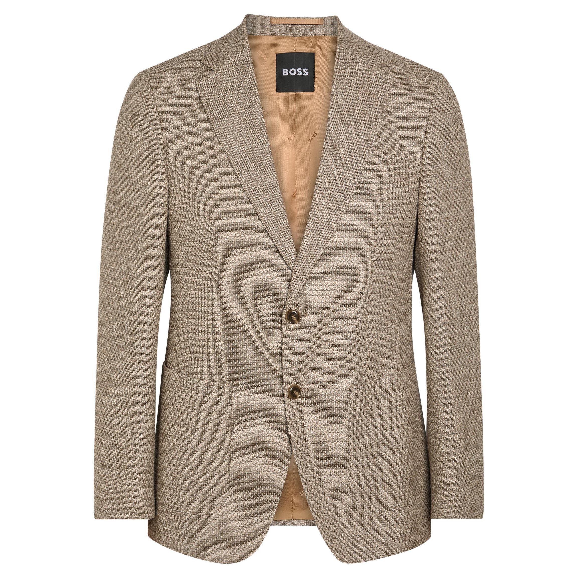 BEIGE - Boss - Men's Hutson Slim-Fit Blazer - 1