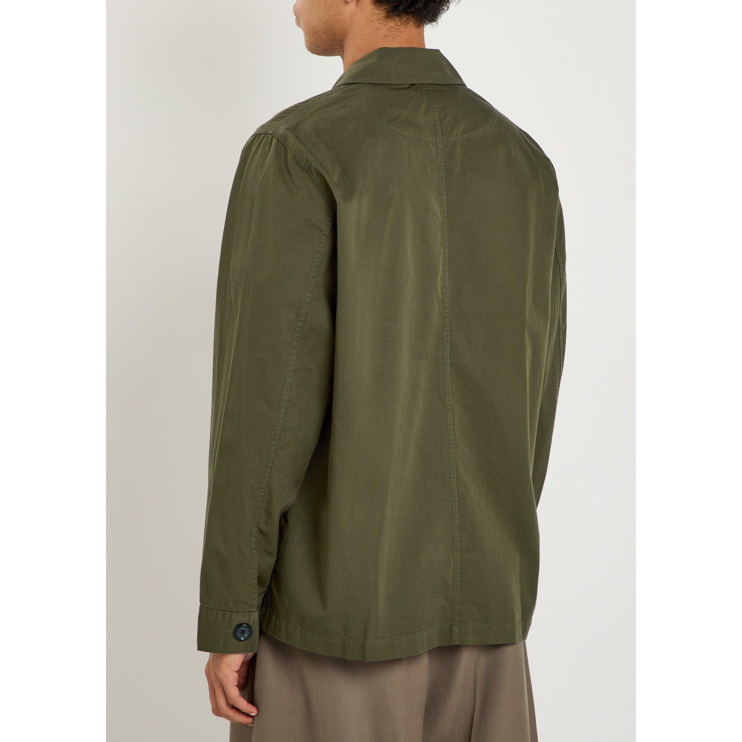 GREEN - Oliver Spencer - Men's Worker Cotton Barn Jacket - 3