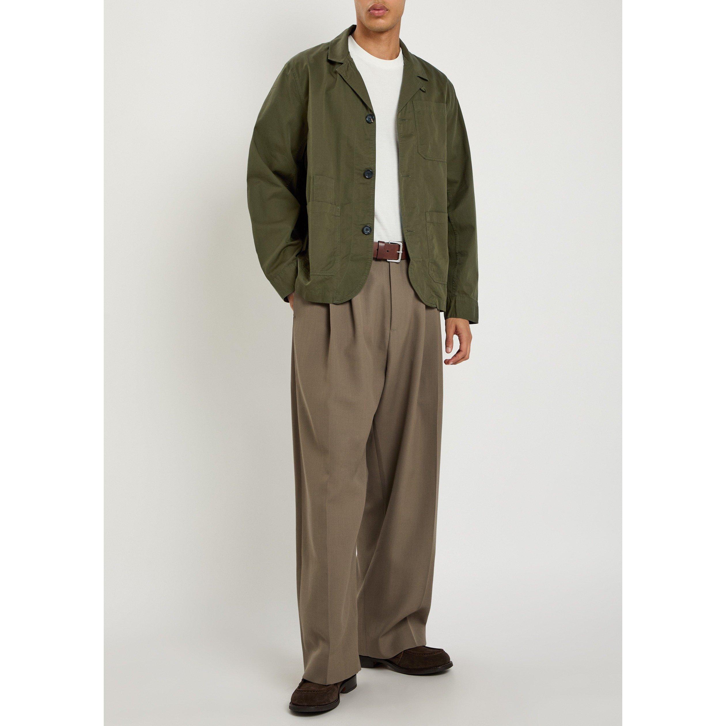 GREEN - Oliver Spencer - Men's Worker Cotton Barn Jacket - 5