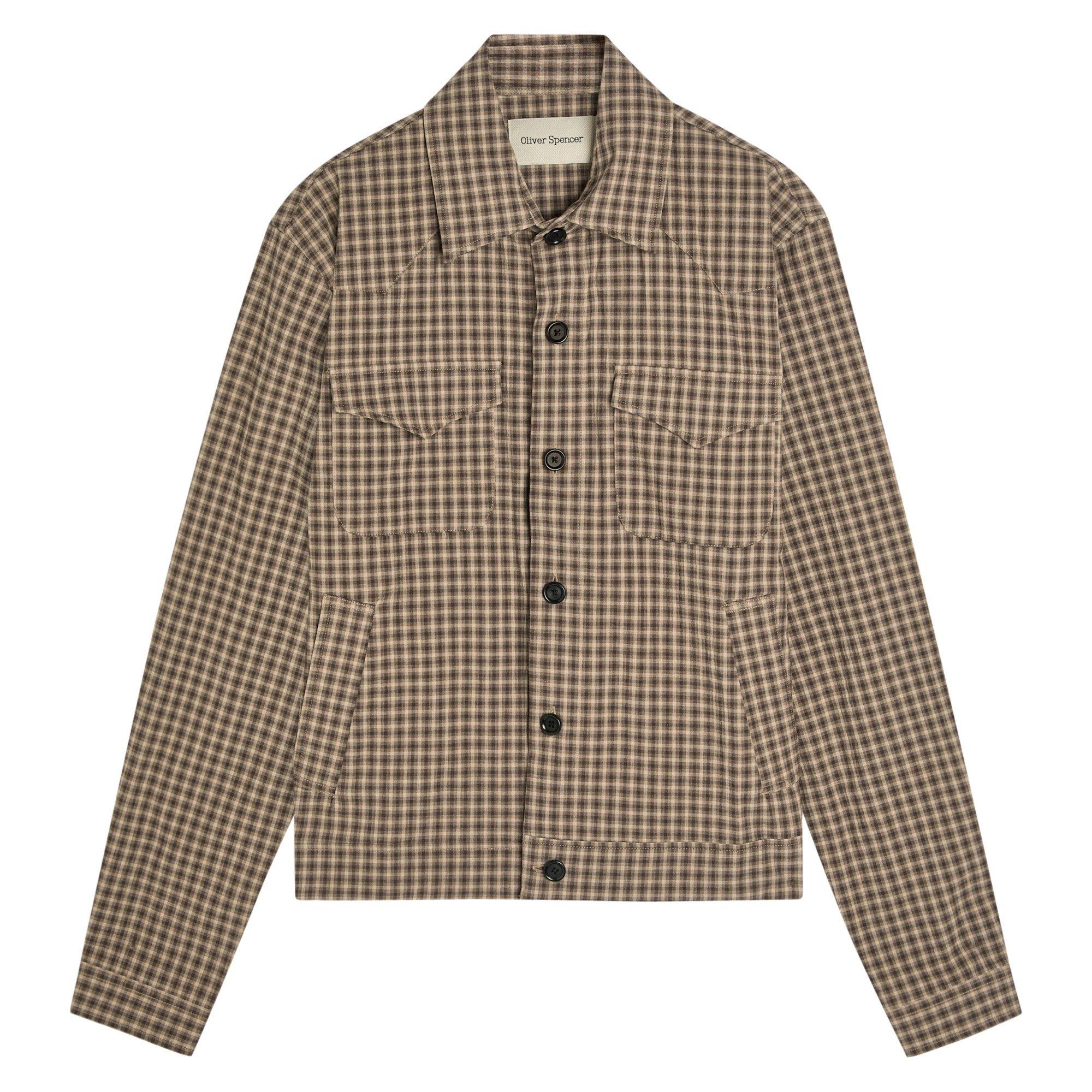BROWN - Oliver Spencer - Men's Western Cotton Jacket - 1
