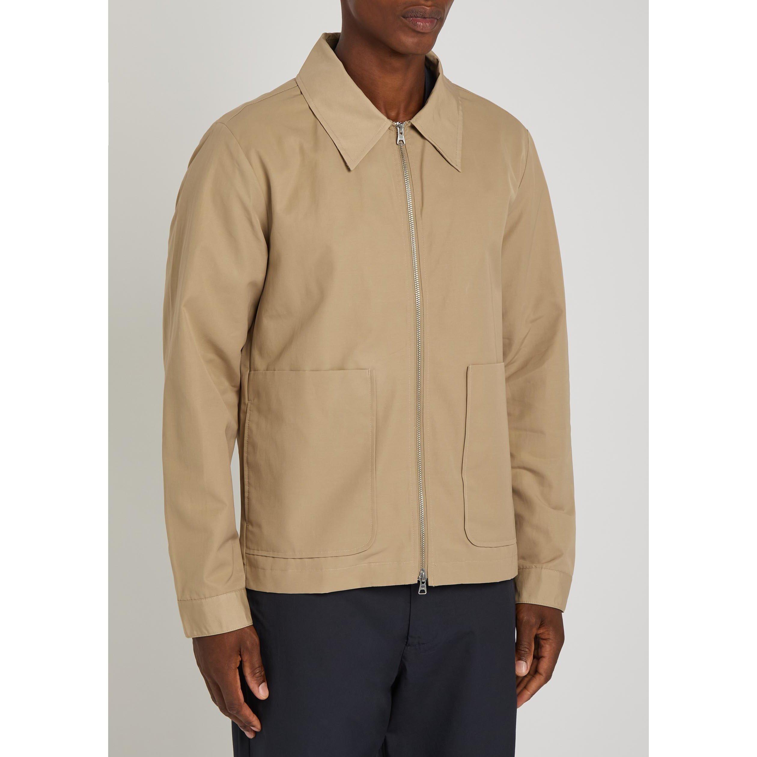 BEIGE - NN07 - Men's Gael Cotton Water-Resistant Harrington Jacket - 2