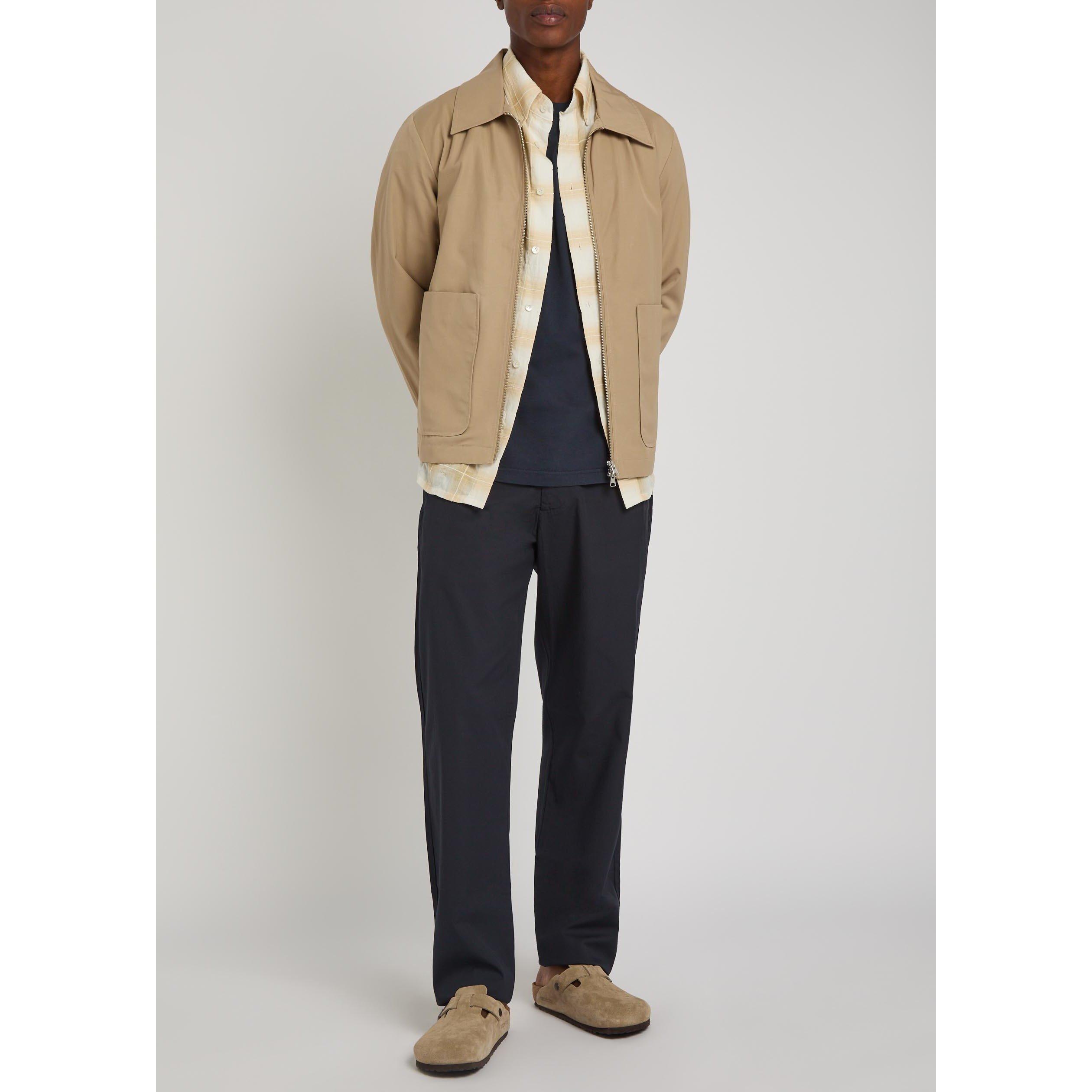 BEIGE - NN07 - Men's Gael Cotton Water-Resistant Harrington Jacket - 5