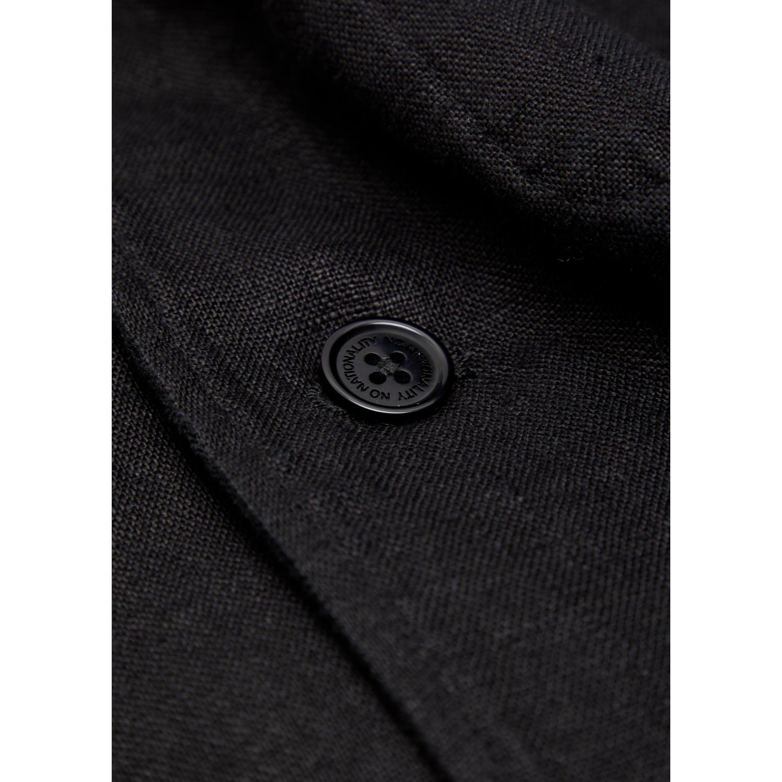 BLACK - NN07 - Men's Morgan Linen Relaxed-Fit Overshirt - 4