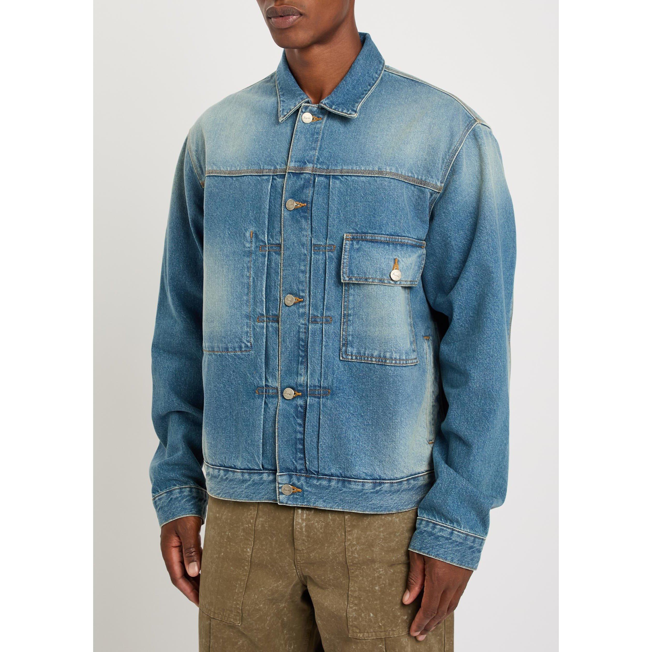 MID BLU - Foret - Men's Cotton Oversized-Fit Denim Jacket - 2