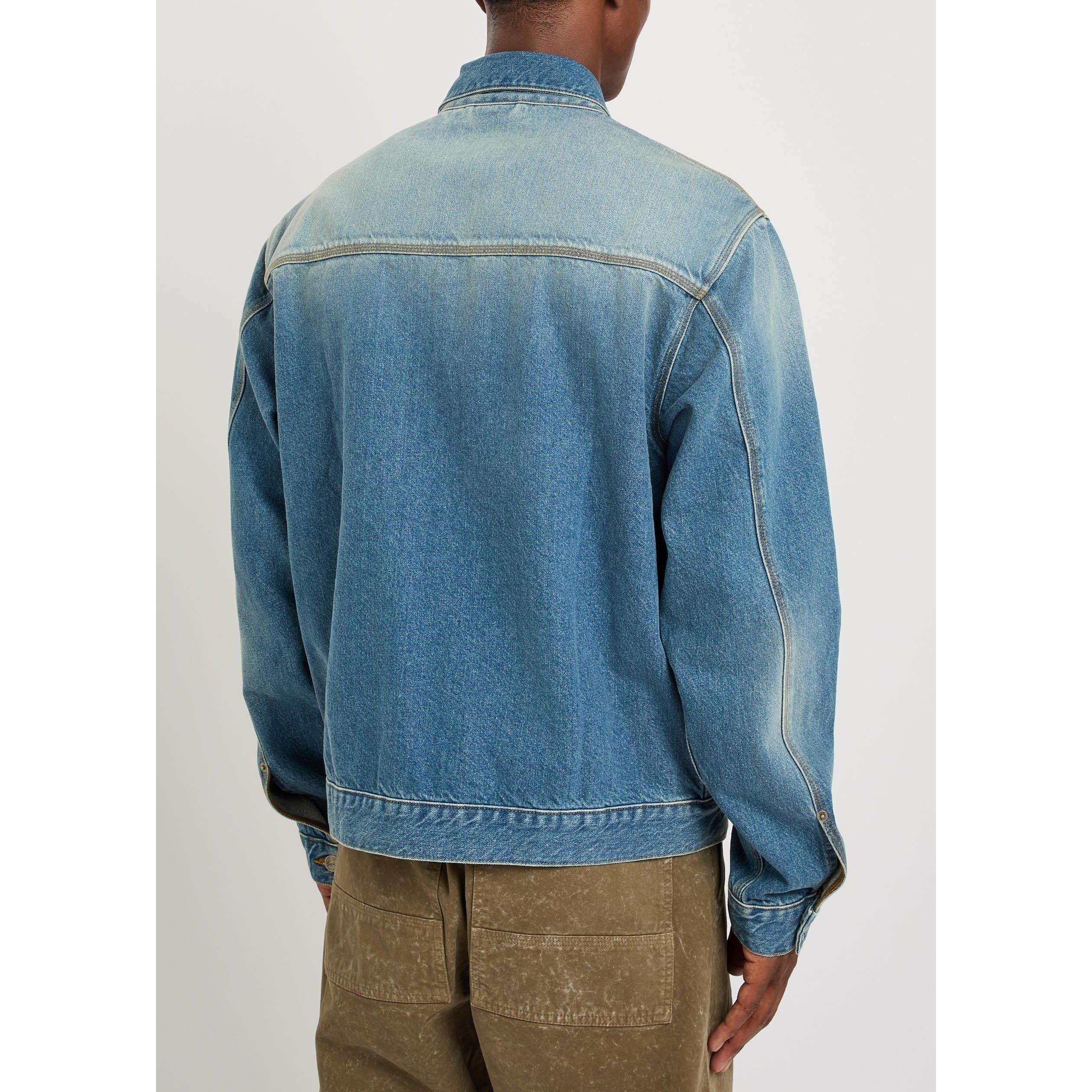 MID BLU - Foret - Men's Cotton Oversized-Fit Denim Jacket - 3