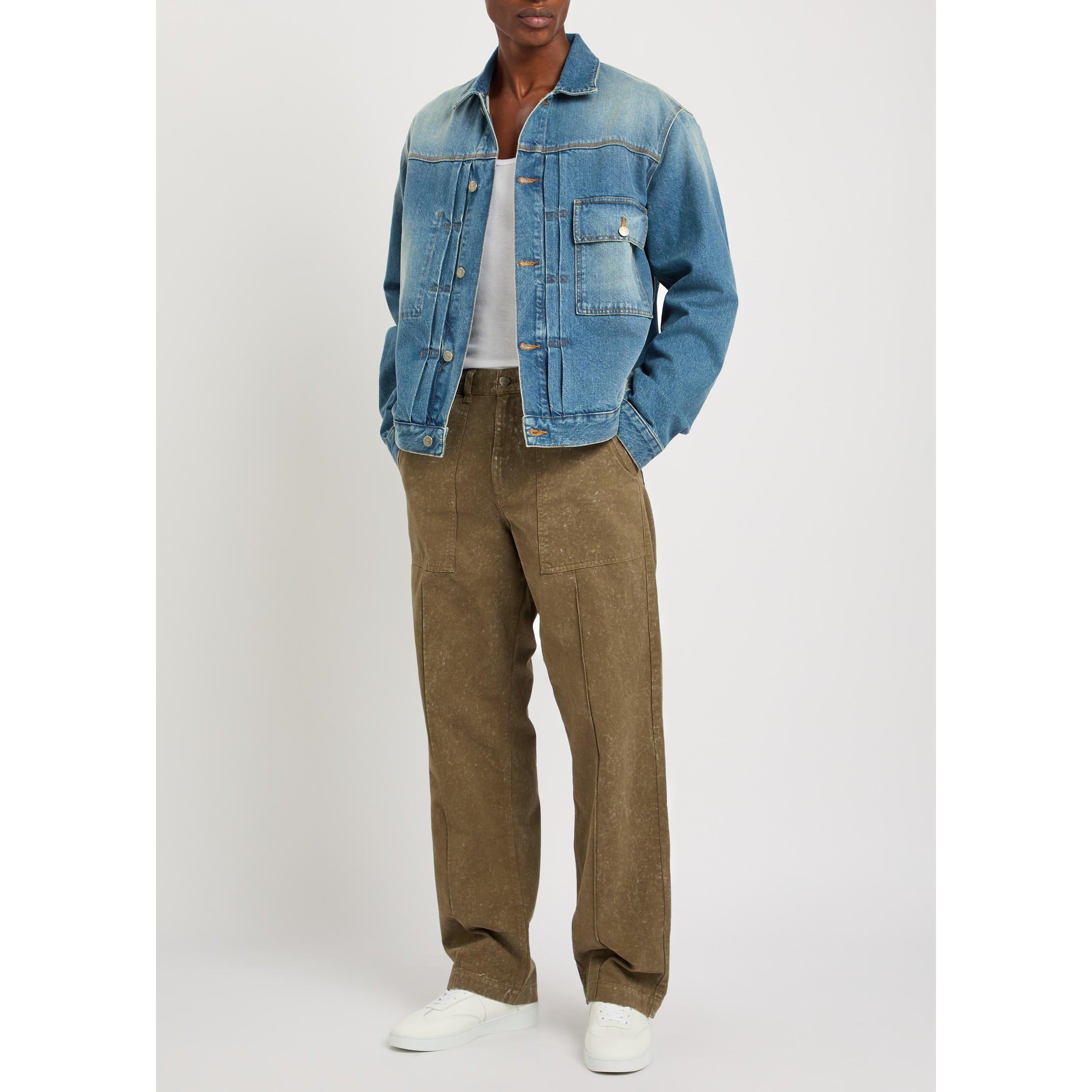 MID BLU - Foret - Men's Cotton Oversized-Fit Denim Jacket - 5