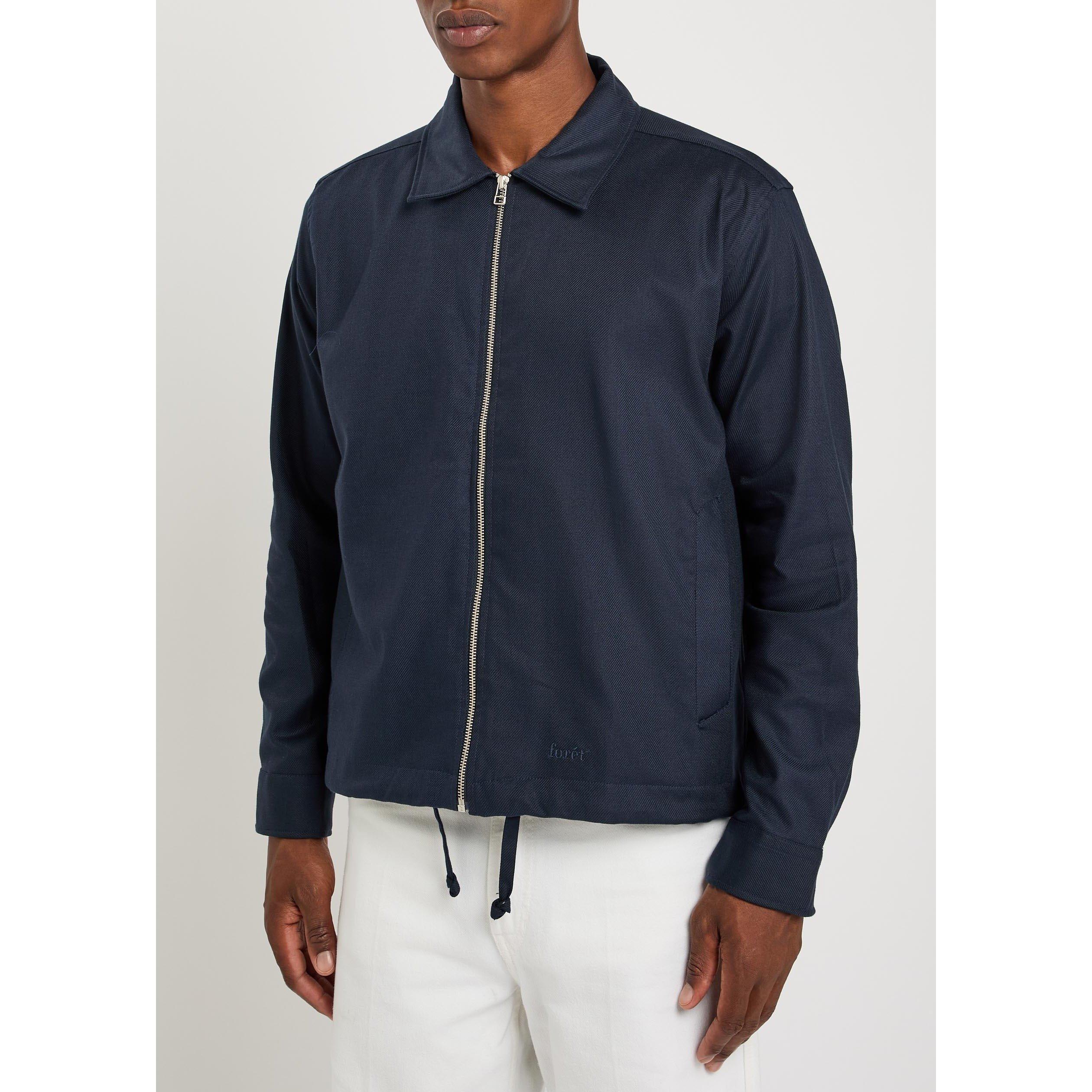 NAVY - Foret - Men's Cotton Full-Zip Overshirt - 2