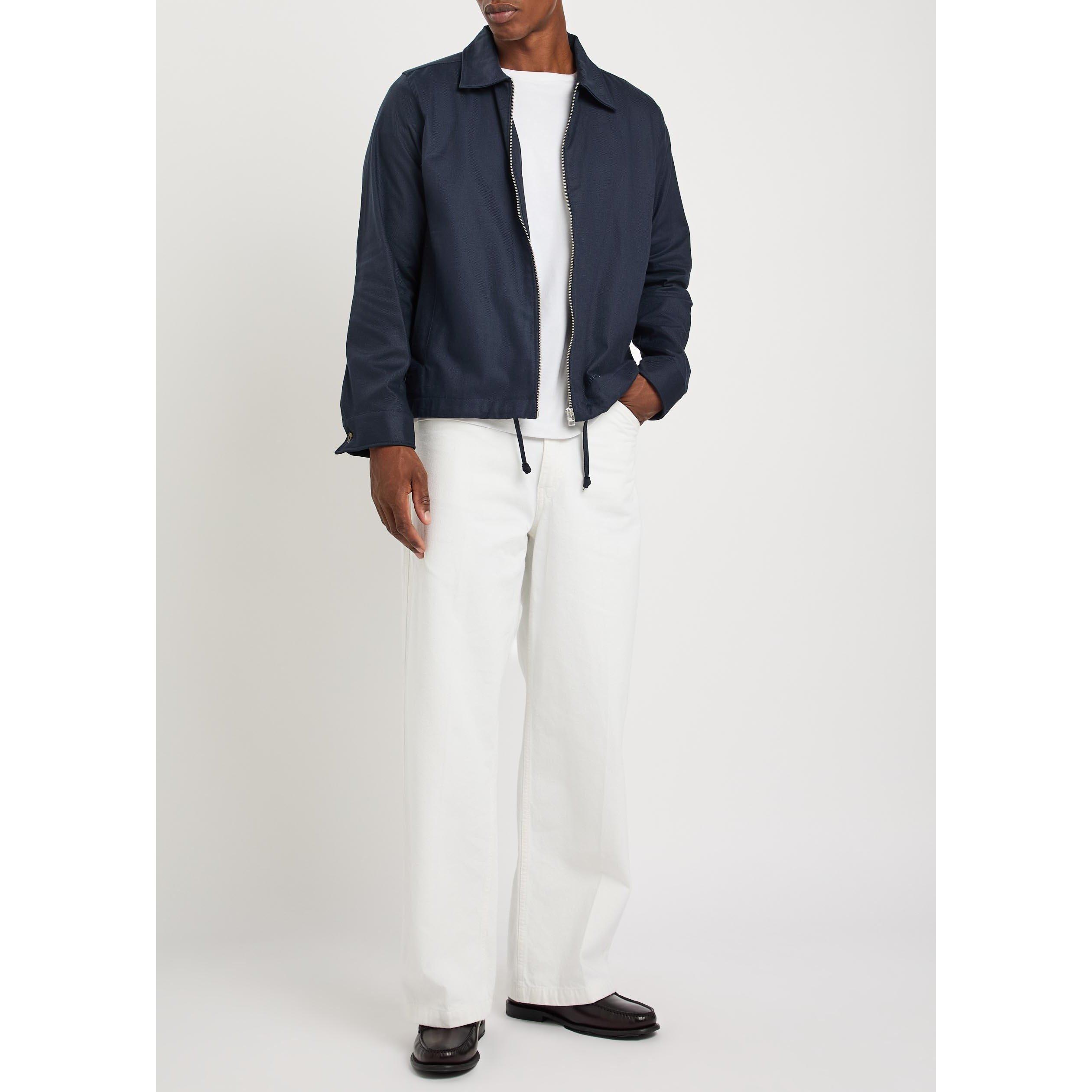 NAVY - Foret - Men's Cotton Full-Zip Overshirt - 5