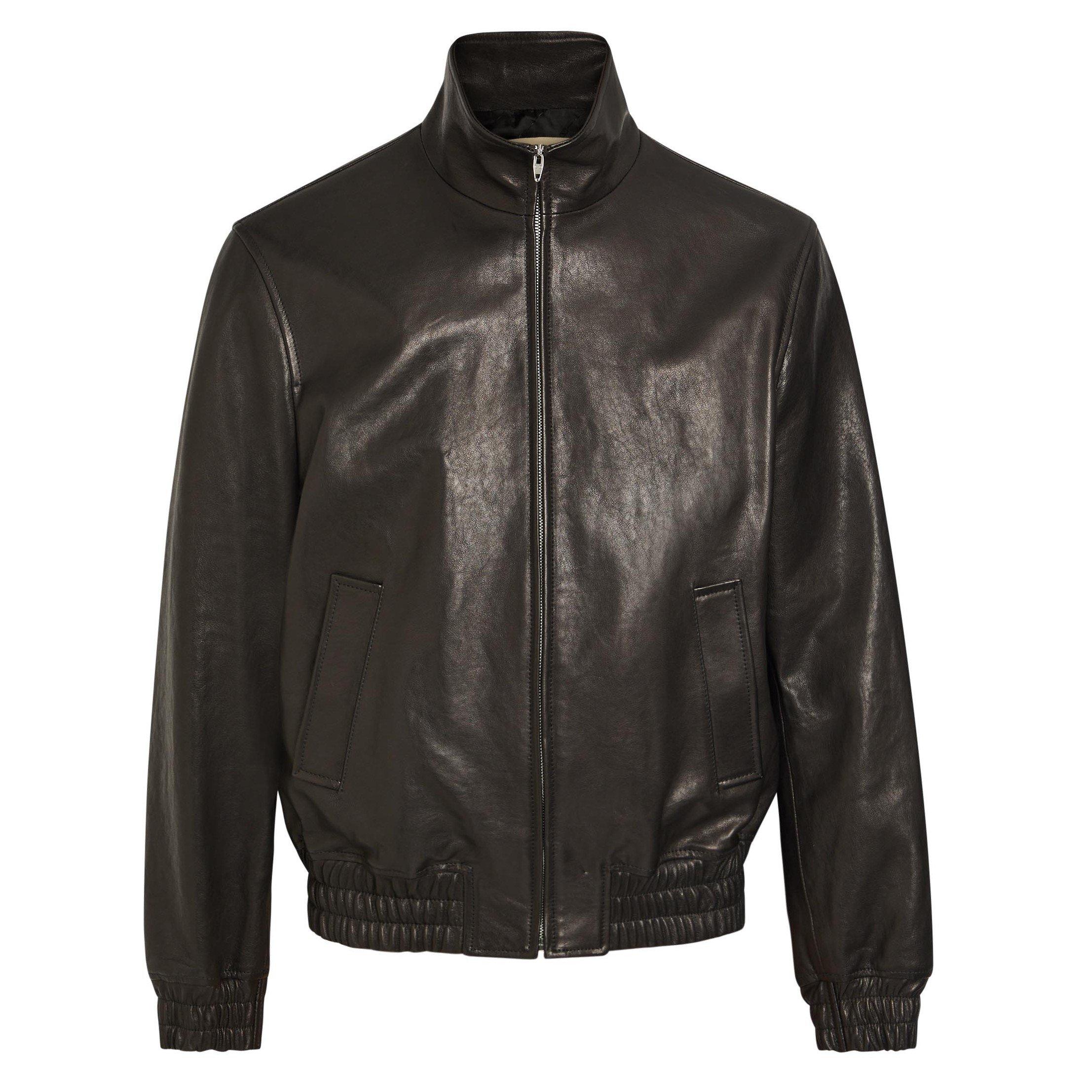 BLACK - Valentino - Men's Val Nappa Leather Jacket - 1