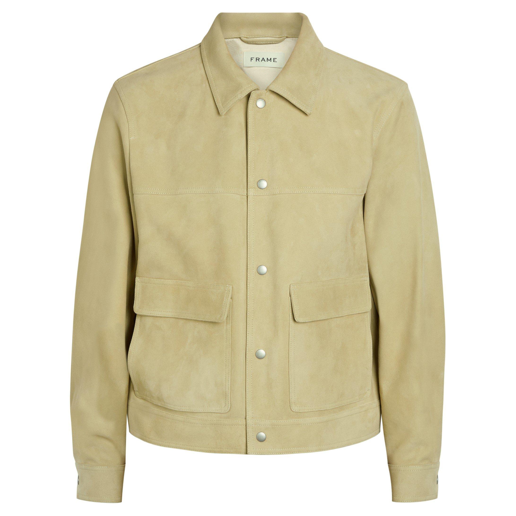LIGHT GREEN - Frame - Men's Suede Jacket - 1