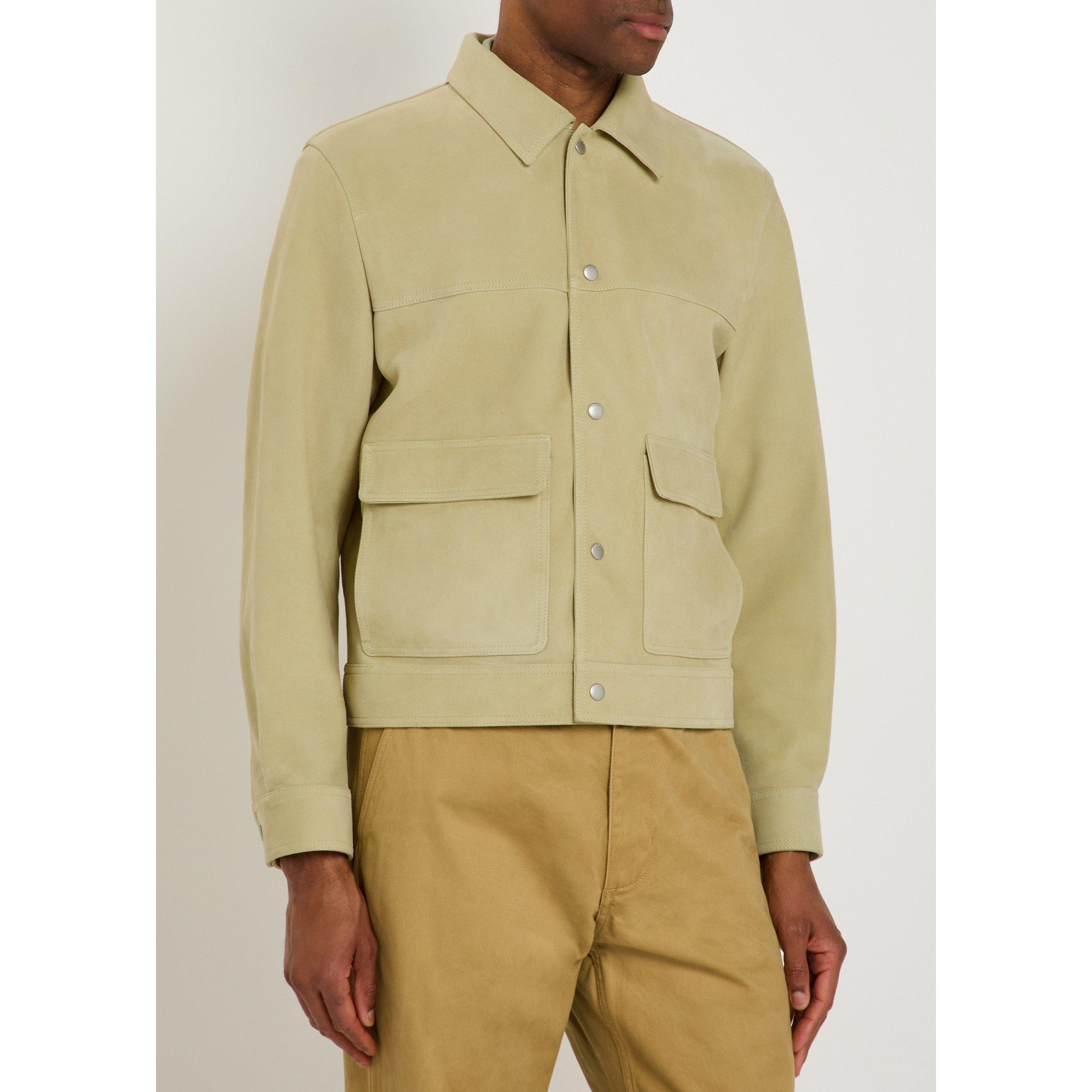 LIGHT GREEN - Frame - Men's Suede Jacket - 2