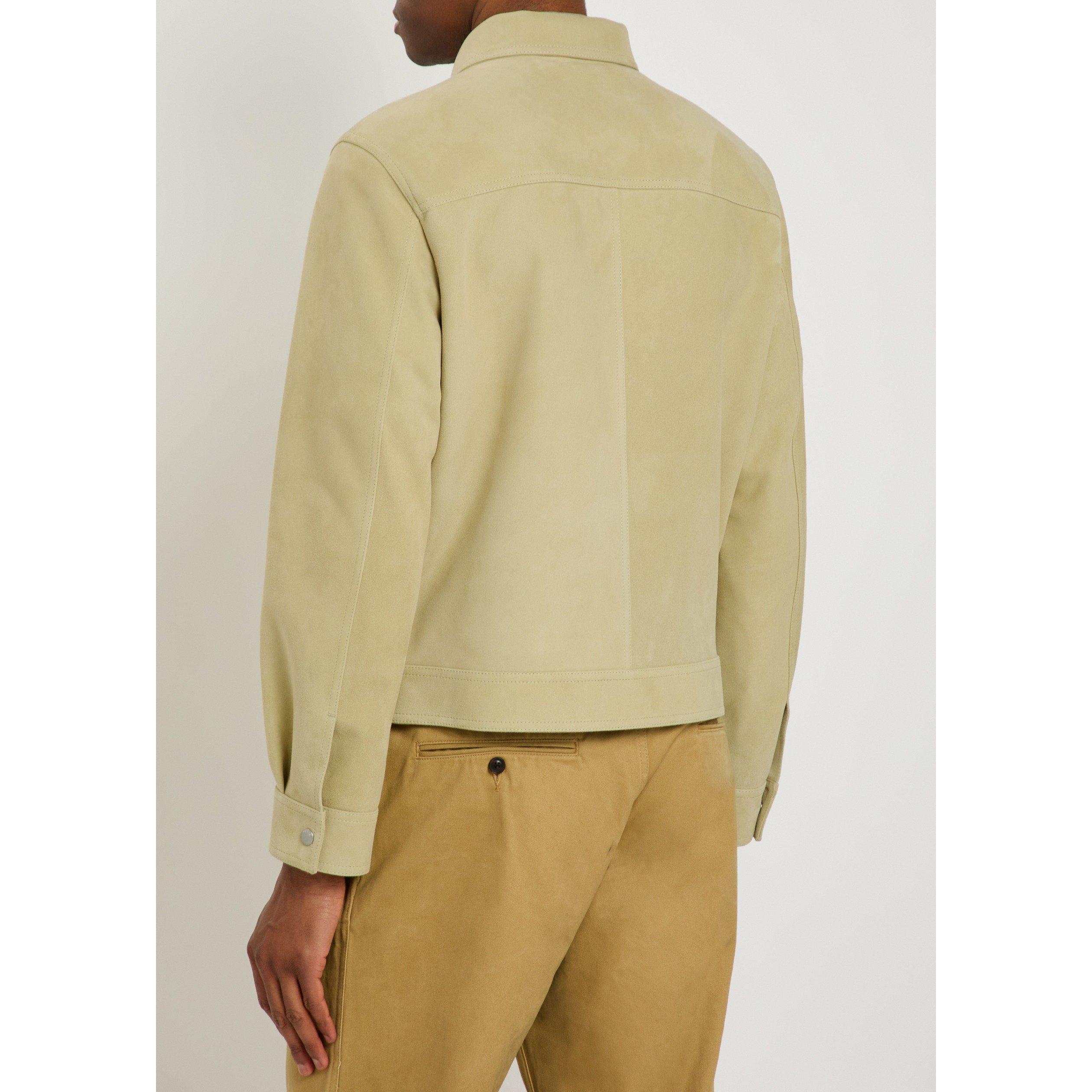 LIGHT GREEN - Frame - Men's Suede Jacket - 3