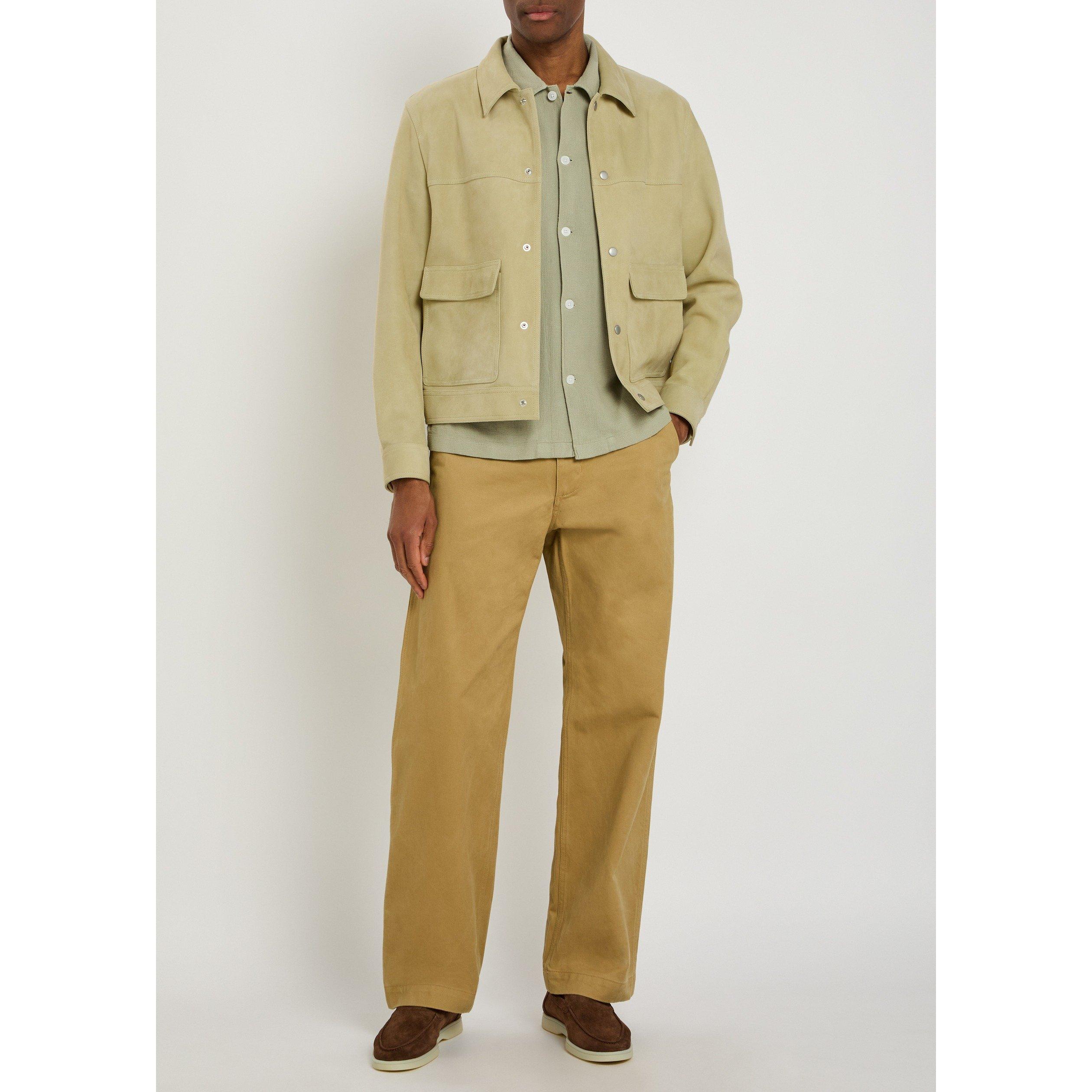LIGHT GREEN - Frame - Men's Suede Jacket - 5