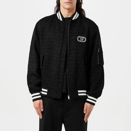 Valentino Wool Tweed Bomber Jacket