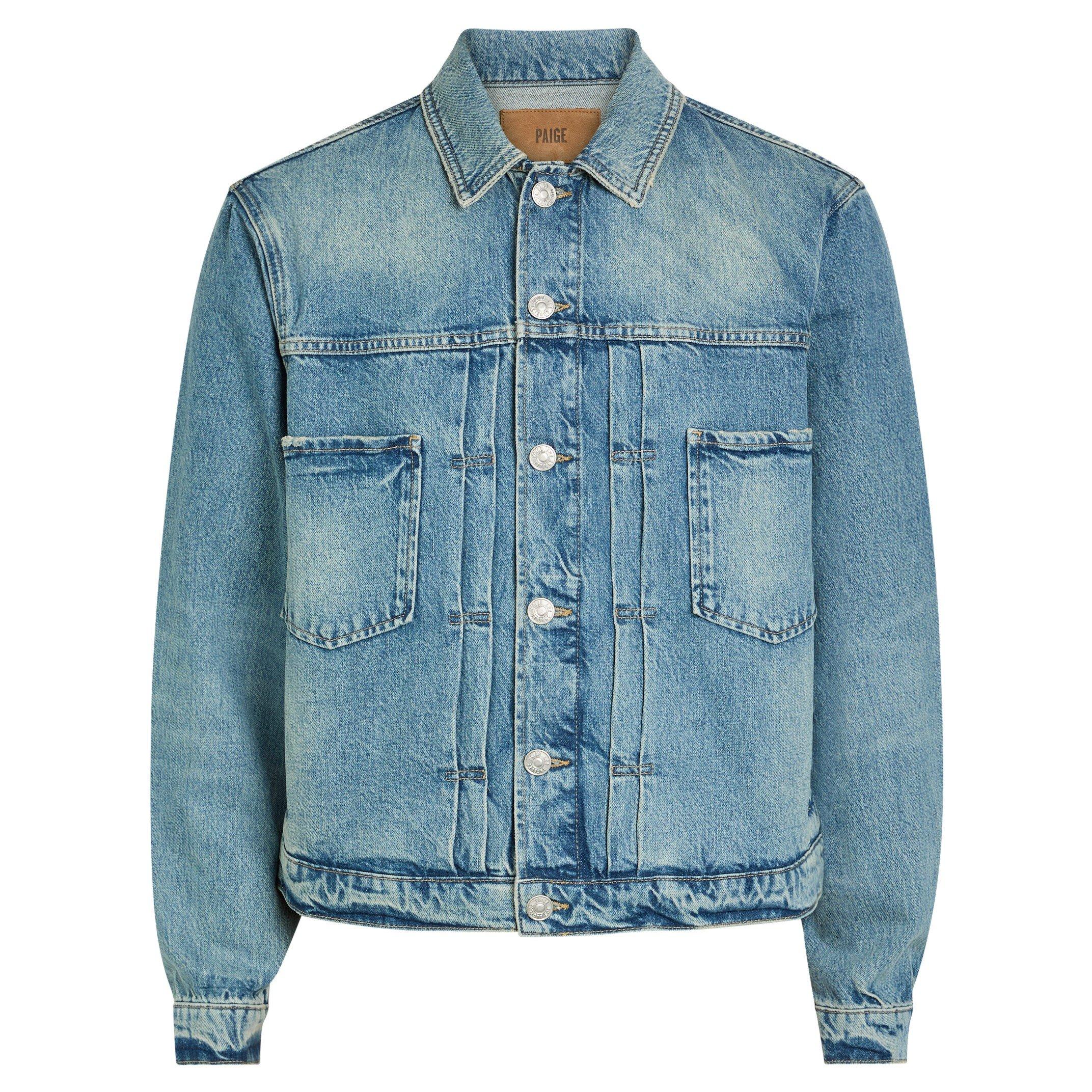BLUE - Paige - Men's Tobin Oversized-Fit Cotton Denim Jacket - 1