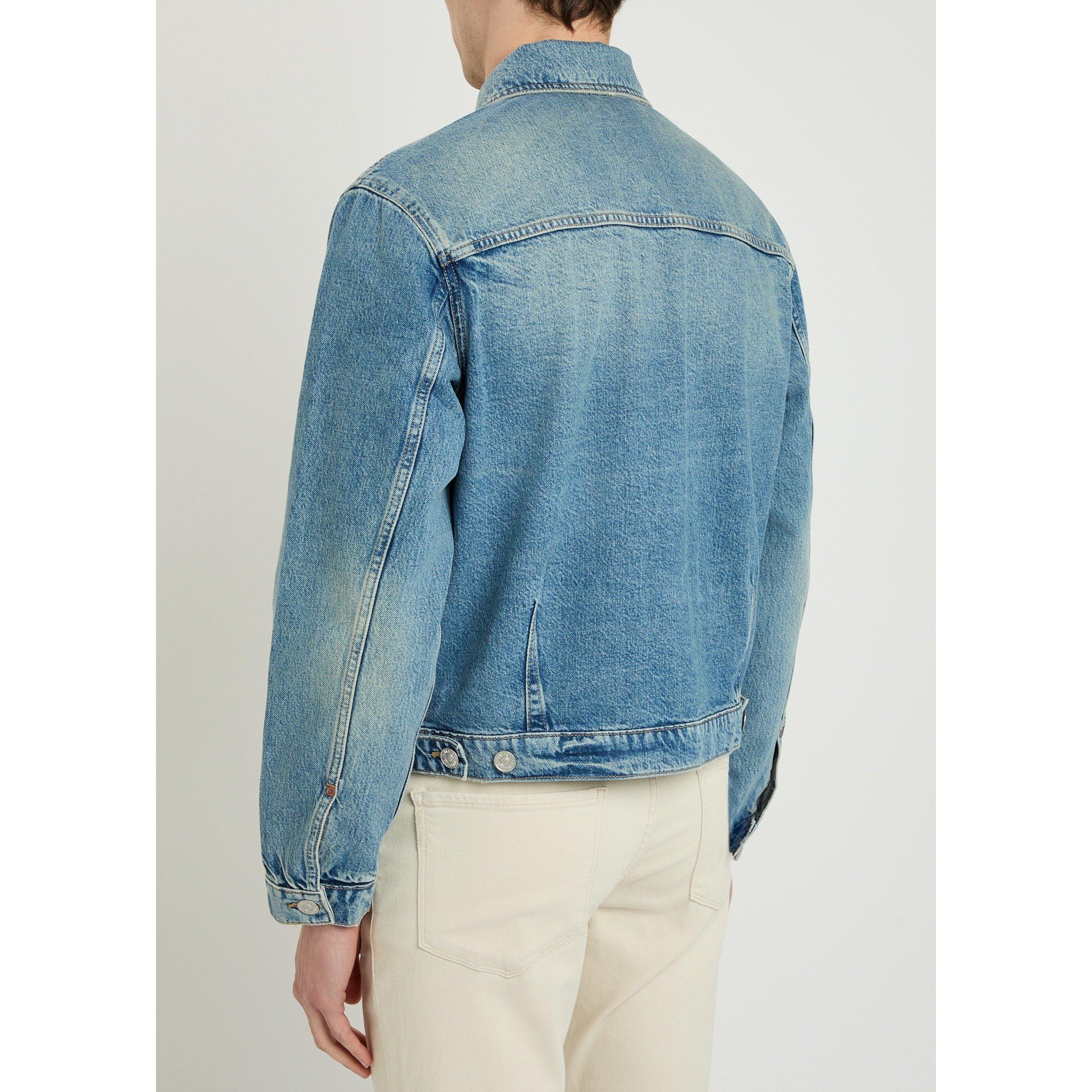 BLUE - Paige - Men's Tobin Oversized-Fit Cotton Denim Jacket - 3