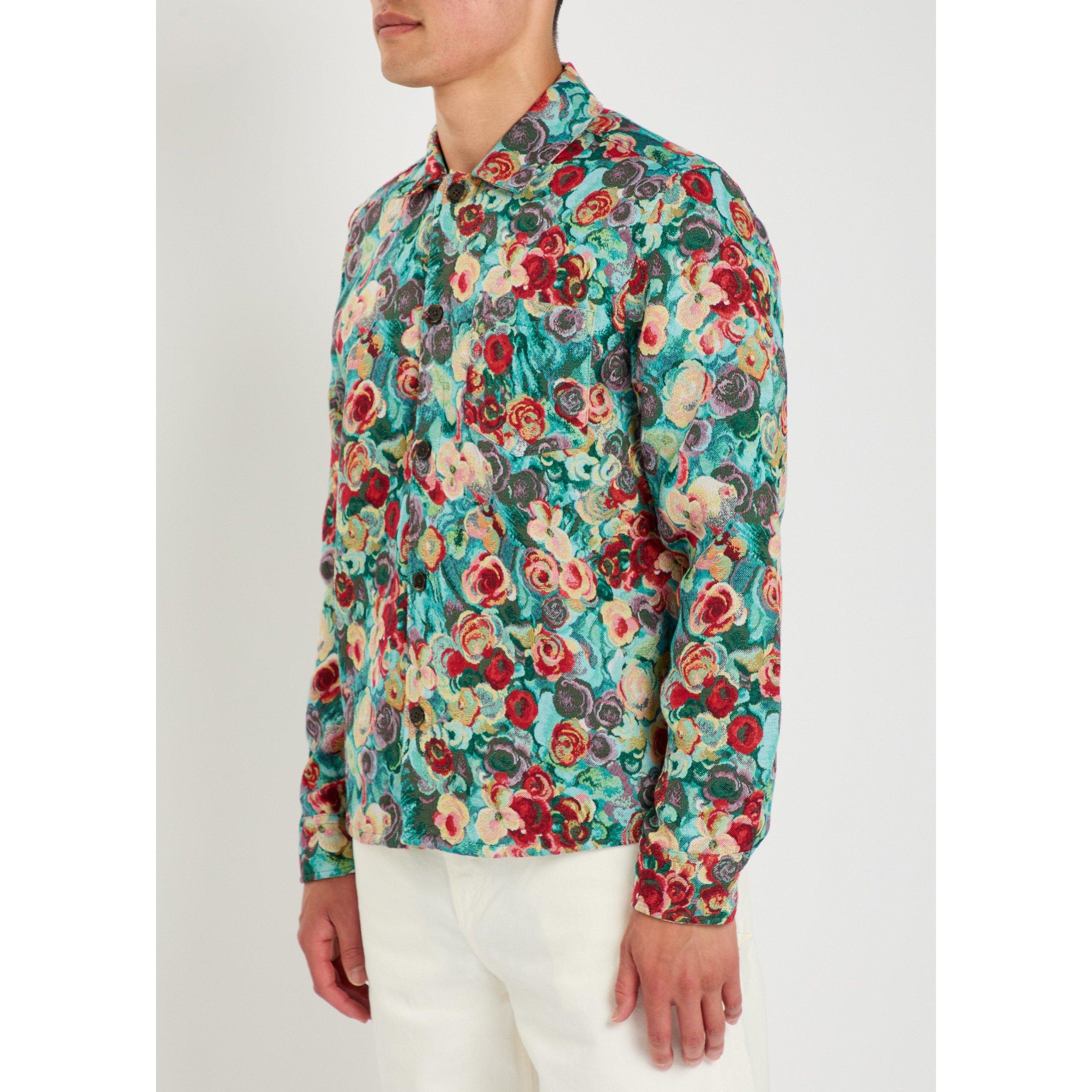 MULTICOLOURED 1 - Les Deux - Men's Flower Cotton Overshirt - 2
