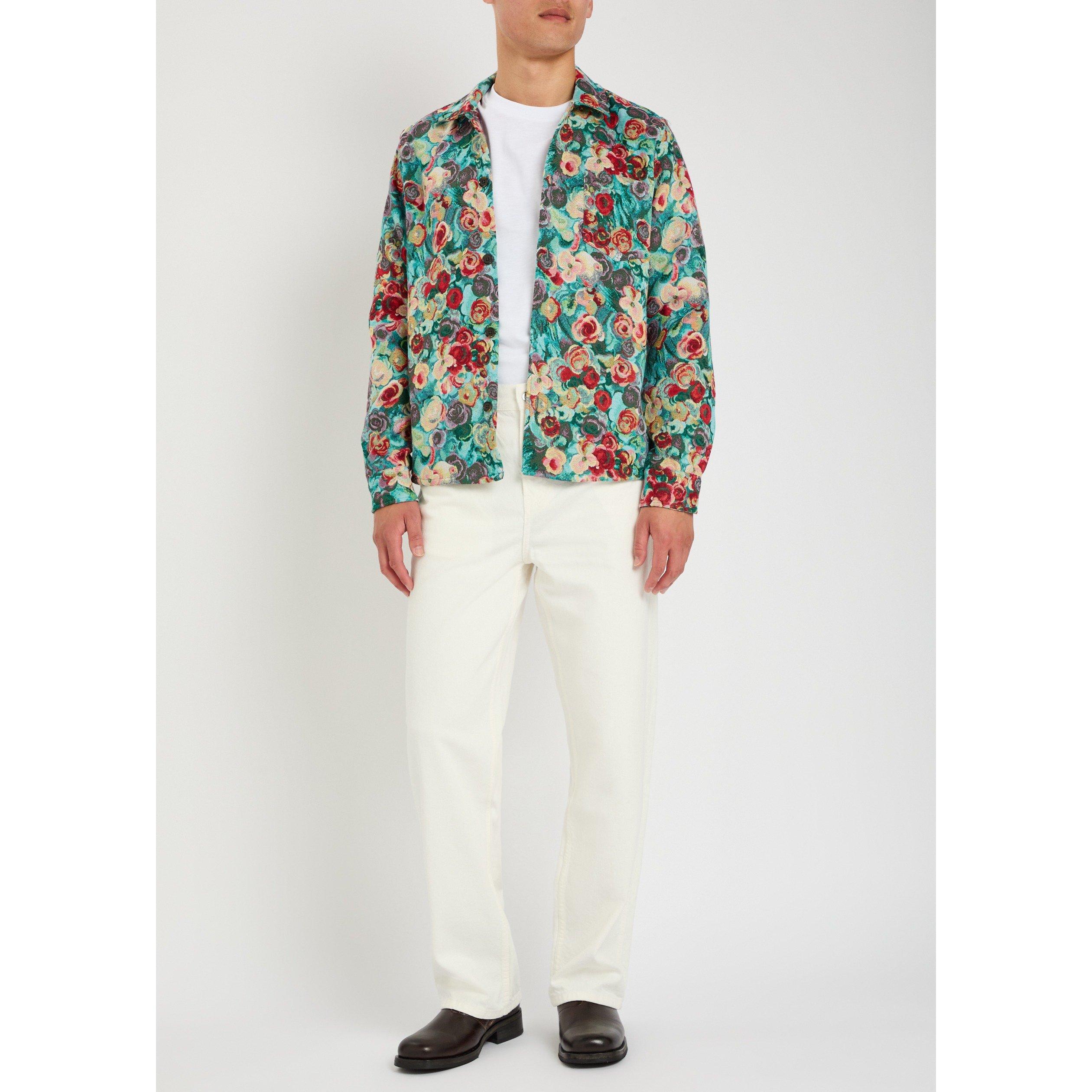 MULTICOLOURED 1 - Les Deux - Men's Flower Cotton Overshirt - 5