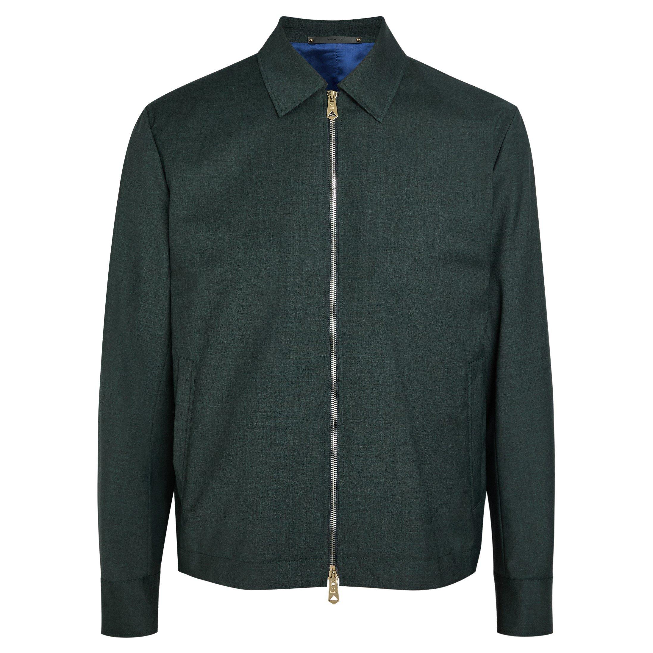 DARK GREEN - Paul Smith - Men's Regular-Fit Harrington Jacket - 1