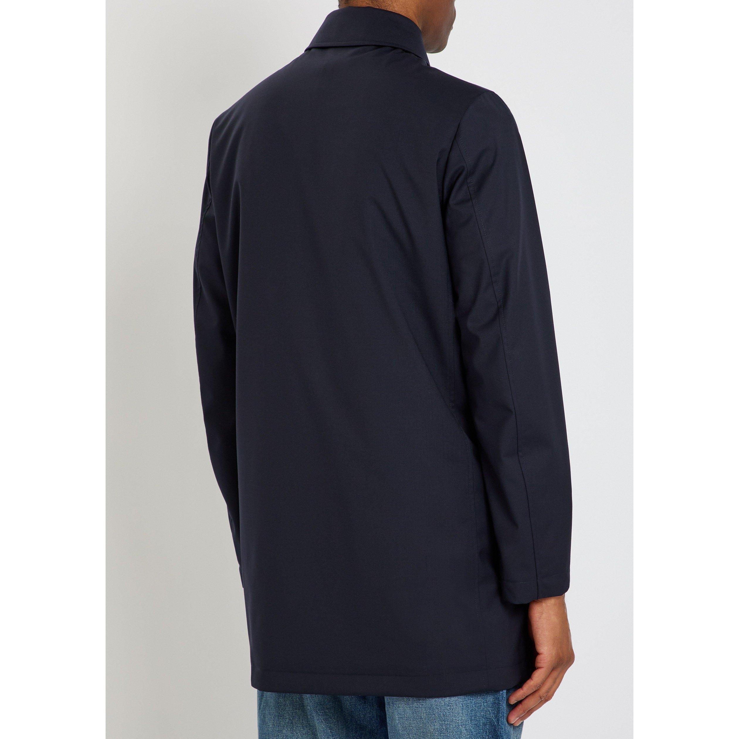 NAVY - Paul Smith - Men's Wool Detachable Quilted Gilet Mac - 3