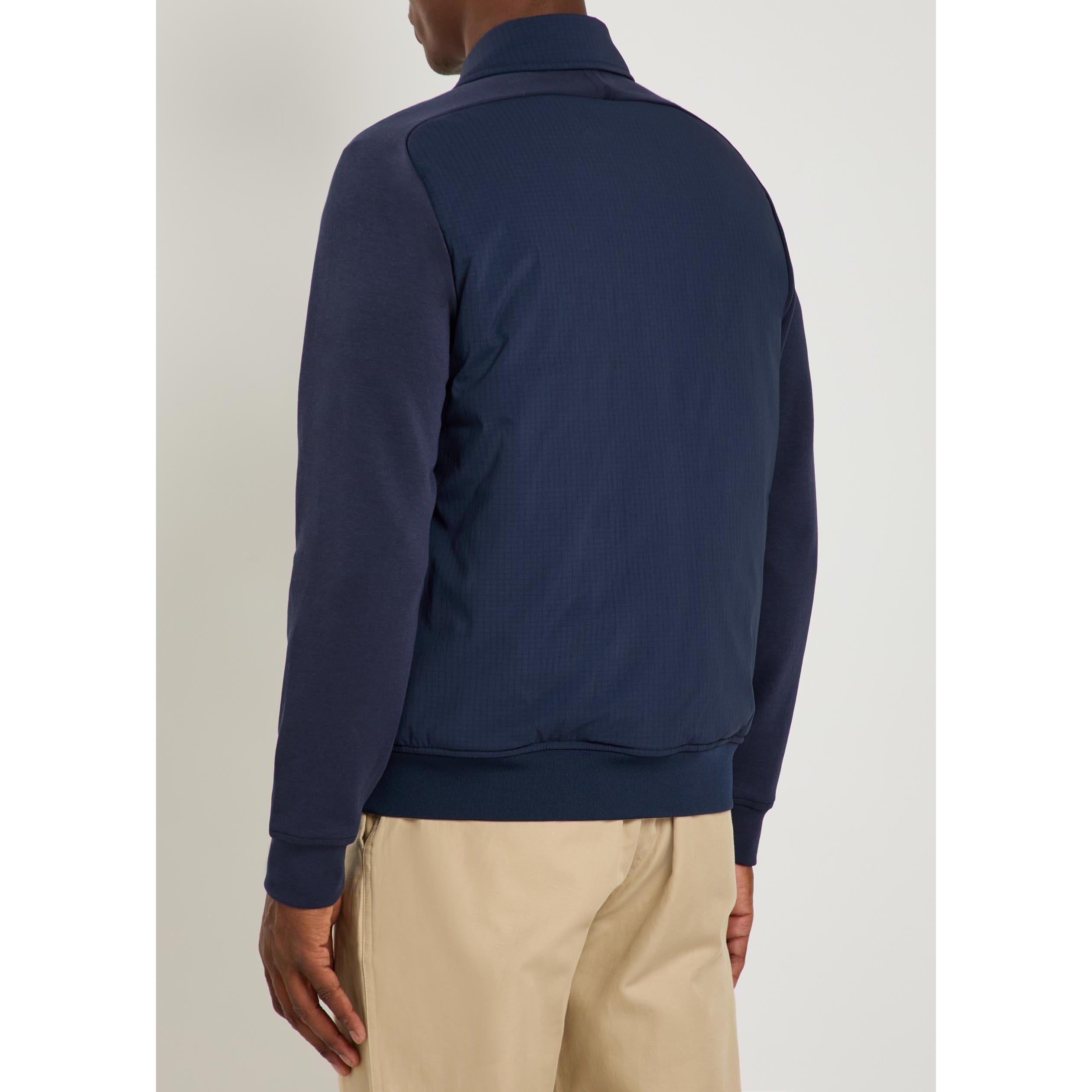NAVY - PS Paul Smith - Men's Mixed Media Hybrid Jacket - 3
