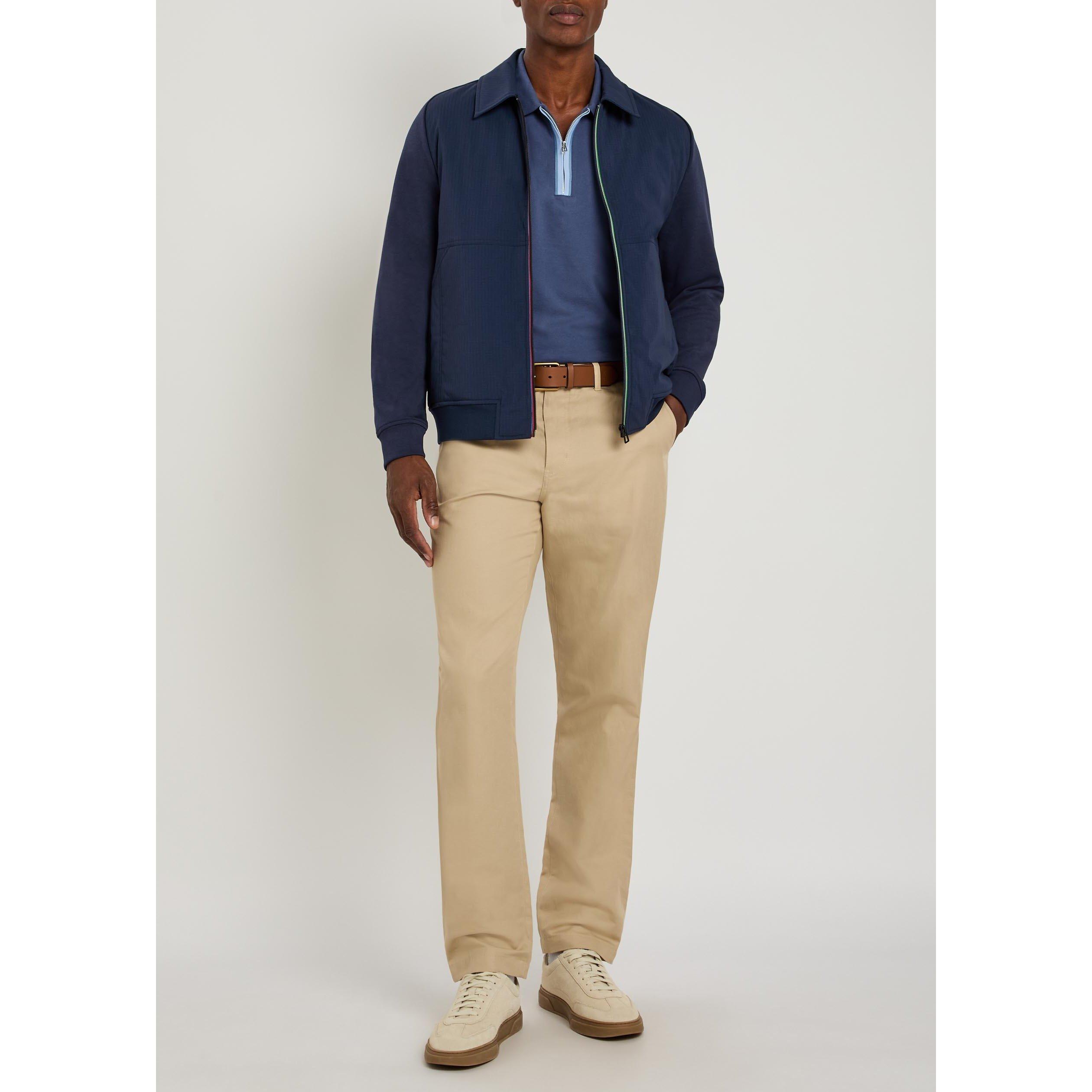 NAVY - PS Paul Smith - Men's Mixed Media Hybrid Jacket - 5