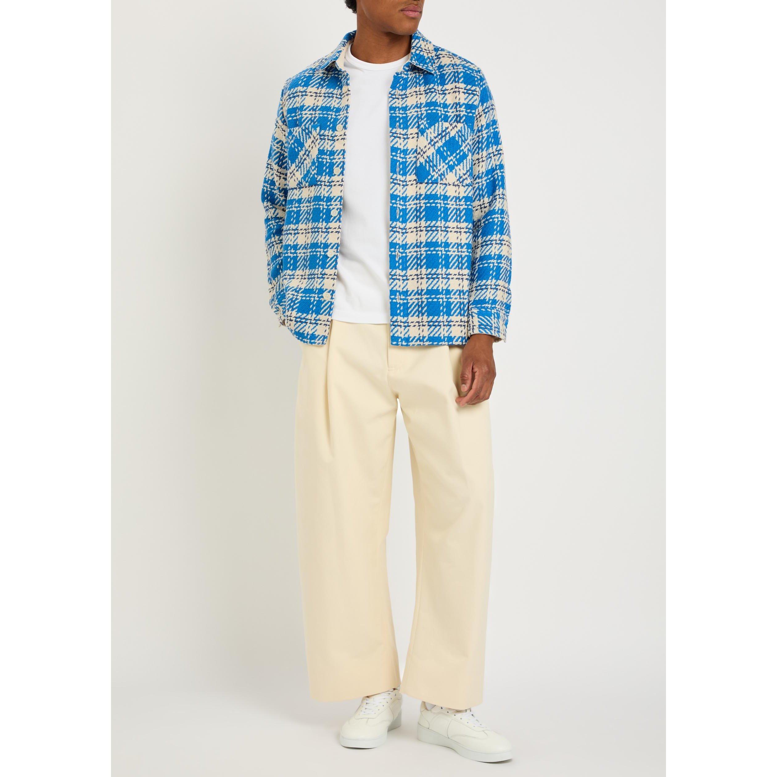 BLUE AND OTHER - Wax London - Men's Whiting Long-Sleeve Cotton Overshirt - 5